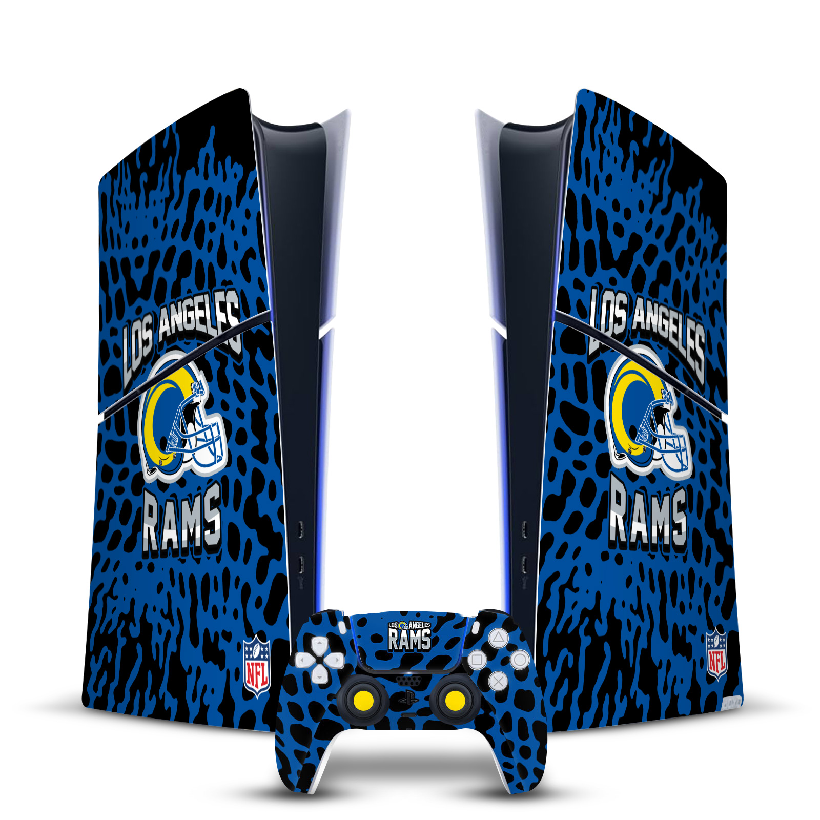 NFL LOS ANGELES RAMS VINYL SKIN DECAL FOR PS5 SLIM DIGITAL CONSOLE & CONTROLLER