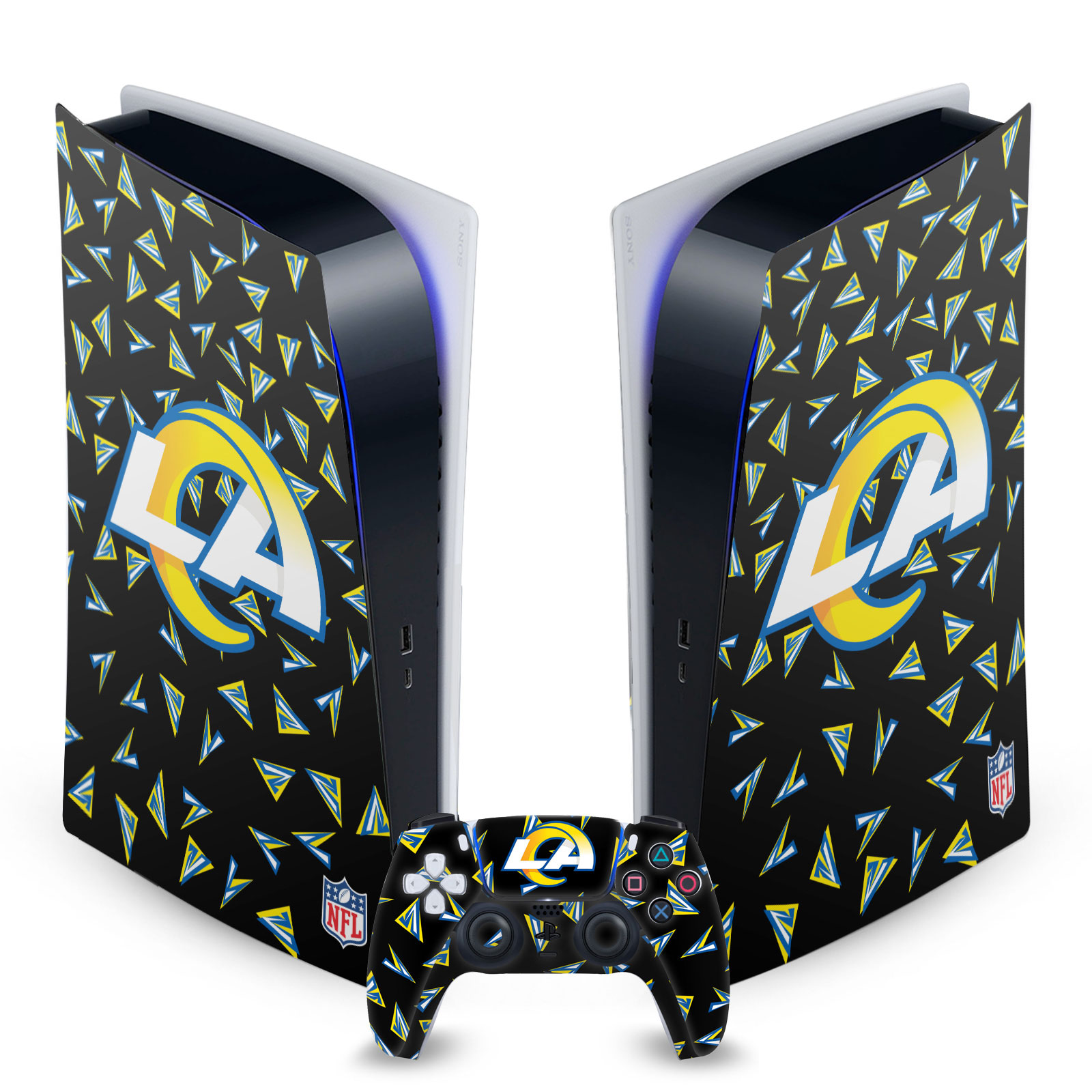 OFFICIAL NFL LOS ANGELES RAMS VINYL SKIN FOR SONY PS5 DIGITAL EDITION BUNDLE