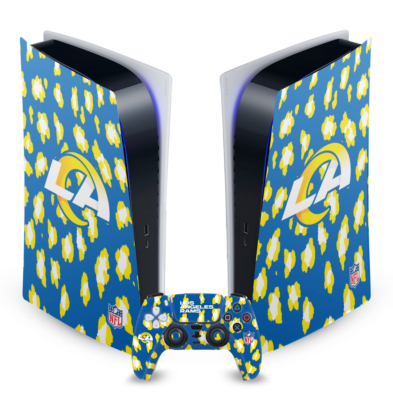 OFFICIAL NFL LOS ANGELES RAMS VINYL SKIN FOR SONY PS5 DIGITAL EDITION BUNDLE