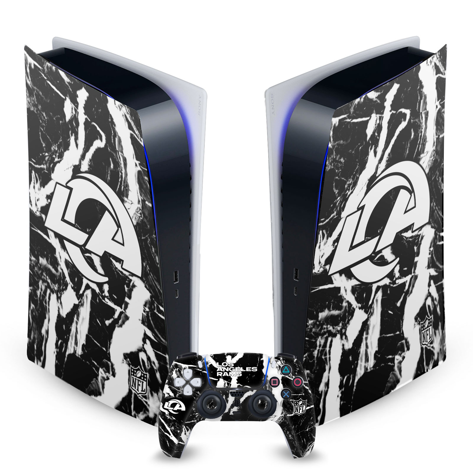 OFFICIAL NFL LOS ANGELES RAMS VINYL SKIN FOR SONY PS5 DIGITAL EDITION BUNDLE