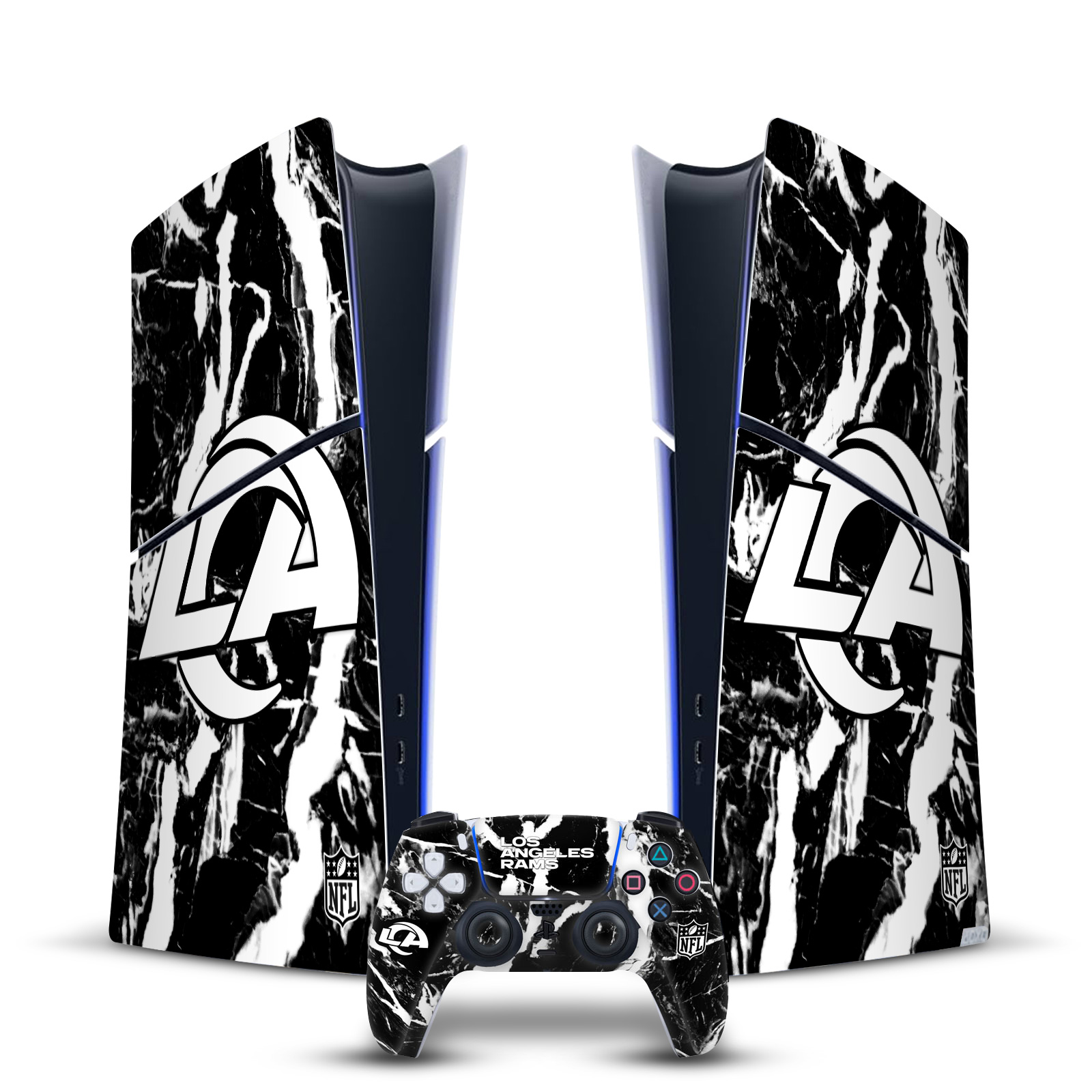 NFL LOS ANGELES RAMS VINYL SKIN DECAL FOR PS5 SLIM DIGITAL CONSOLE & CONTROLLER