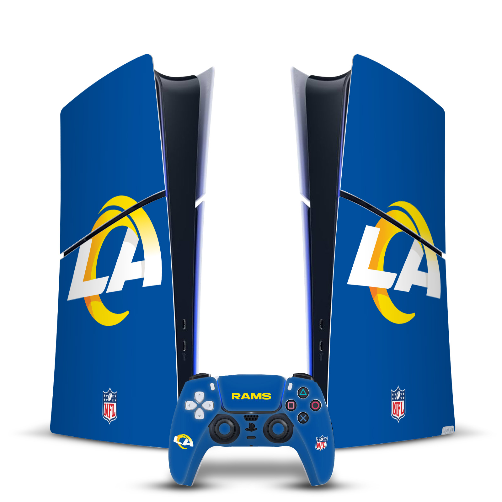 NFL LOS ANGELES RAMS VINYL SKIN DECAL FOR PS5 SLIM DIGITAL CONSOLE & CONTROLLER