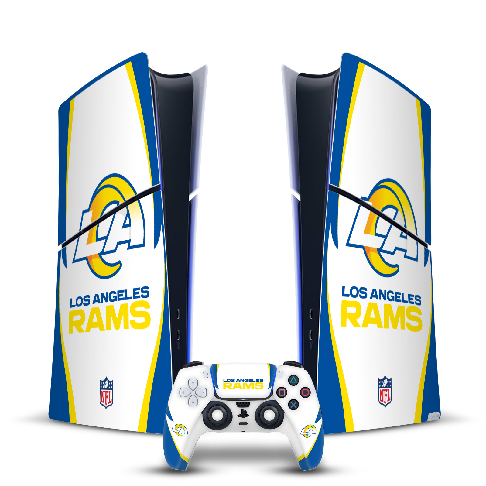 NFL LOS ANGELES RAMS VINYL SKIN DECAL FOR PS5 SLIM DIGITAL CONSOLE & CONTROLLER