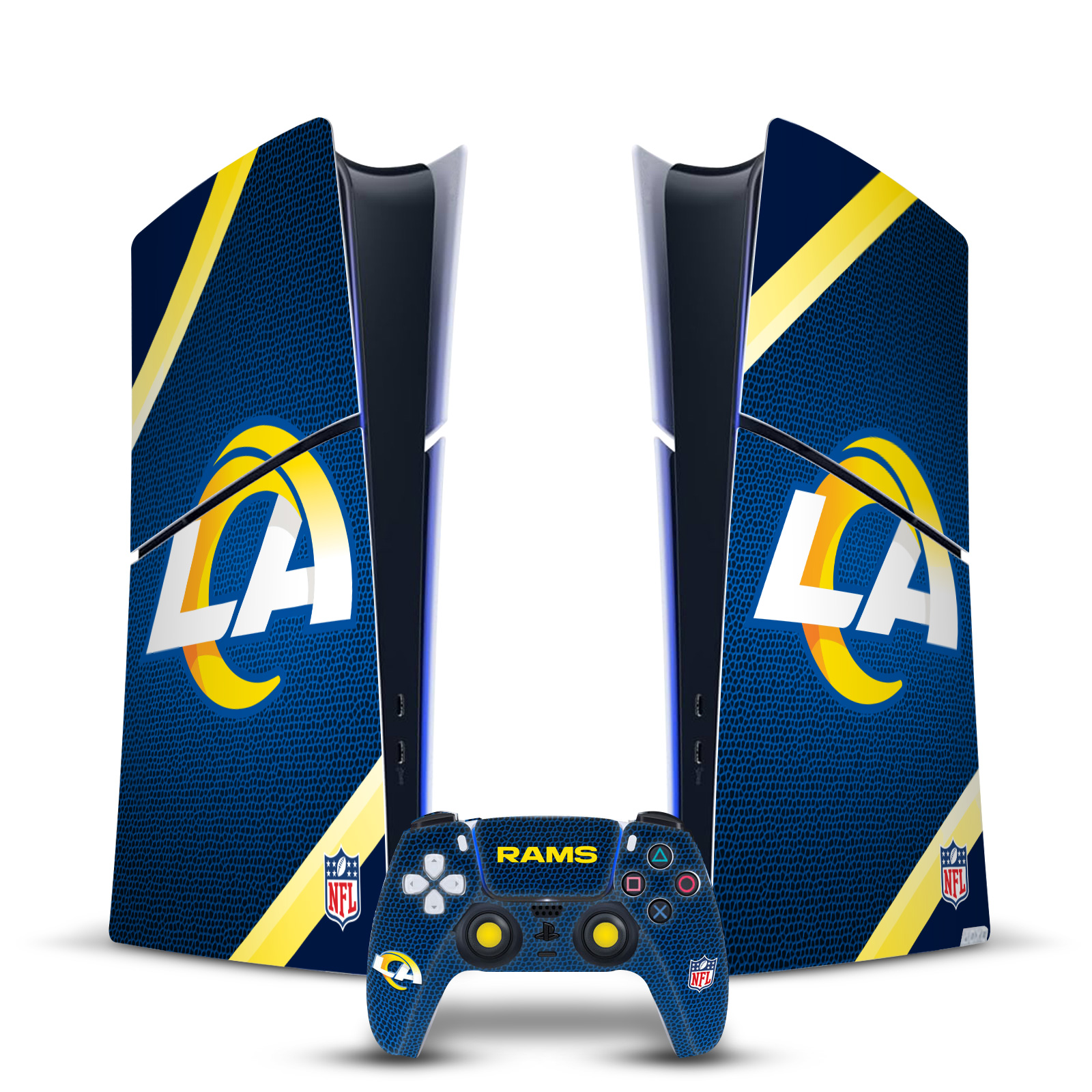 NFL LOS ANGELES RAMS VINYL SKIN DECAL FOR PS5 SLIM DIGITAL CONSOLE & CONTROLLER