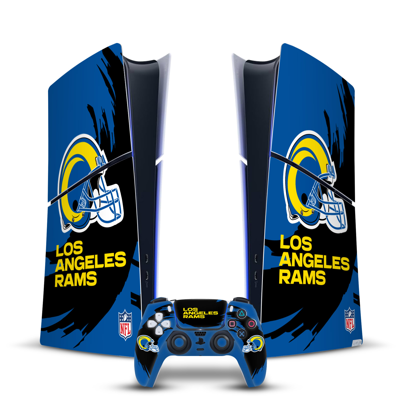 NFL LOS ANGELES RAMS VINYL SKIN DECAL FOR PS5 SLIM DIGITAL CONSOLE & CONTROLLER