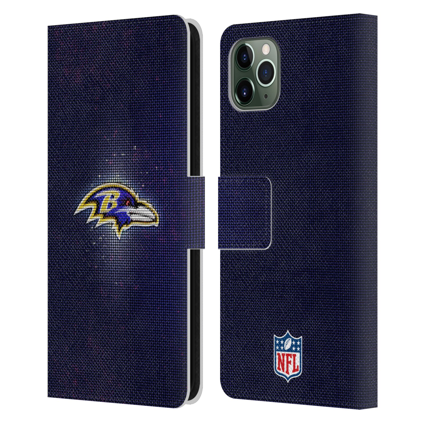 OFFICIAL NFL BALTIMORE RAVENS ARTWORK LEATHER BOOK CASE FOR APPLE iPHONE PHONES - Picture 7 of 10