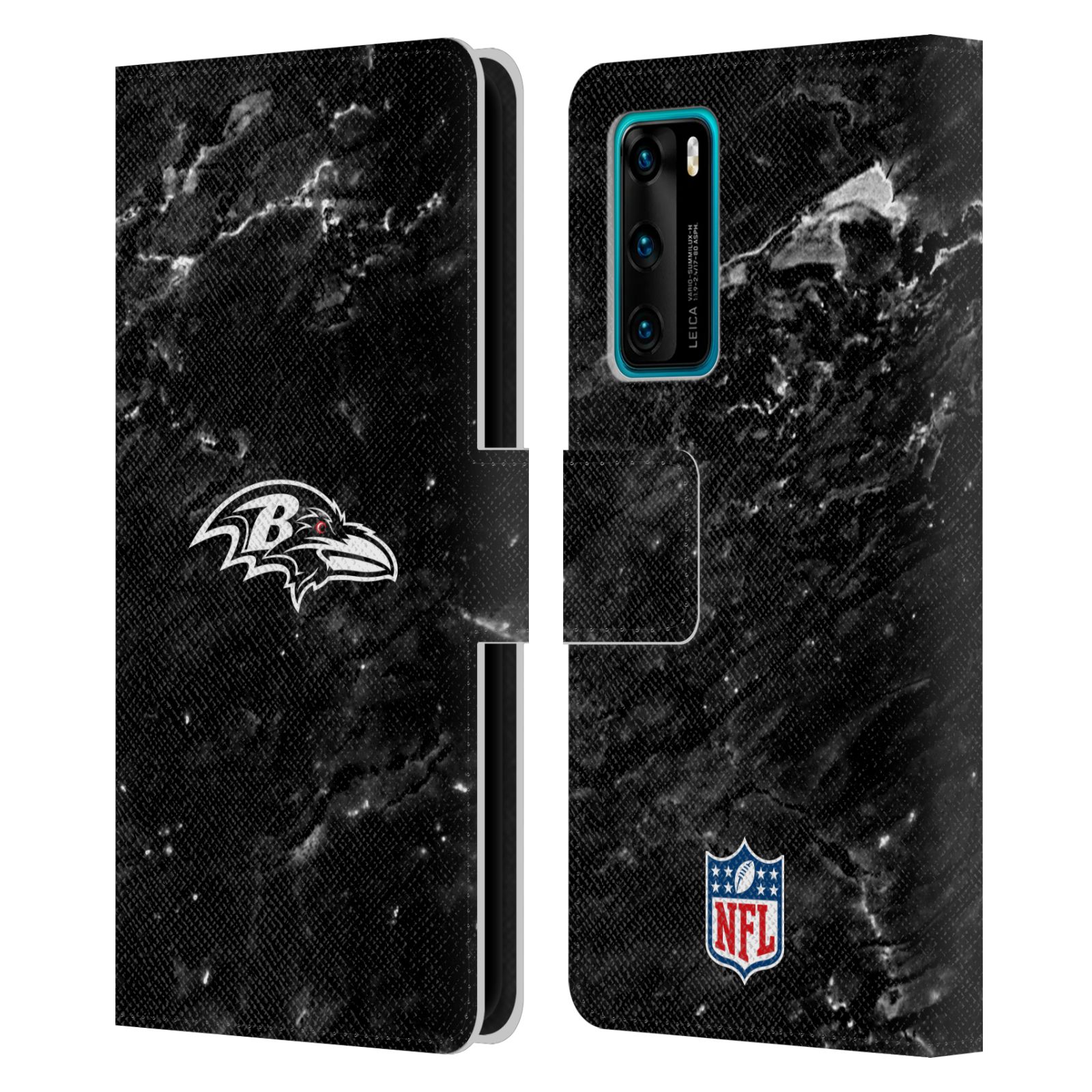 OFFICIAL NFL BALTIMORE RAVENS ARTWORK LEATHER BOOK CASE FOR HUAWEI PHONES 4 - Picture 8 of 10