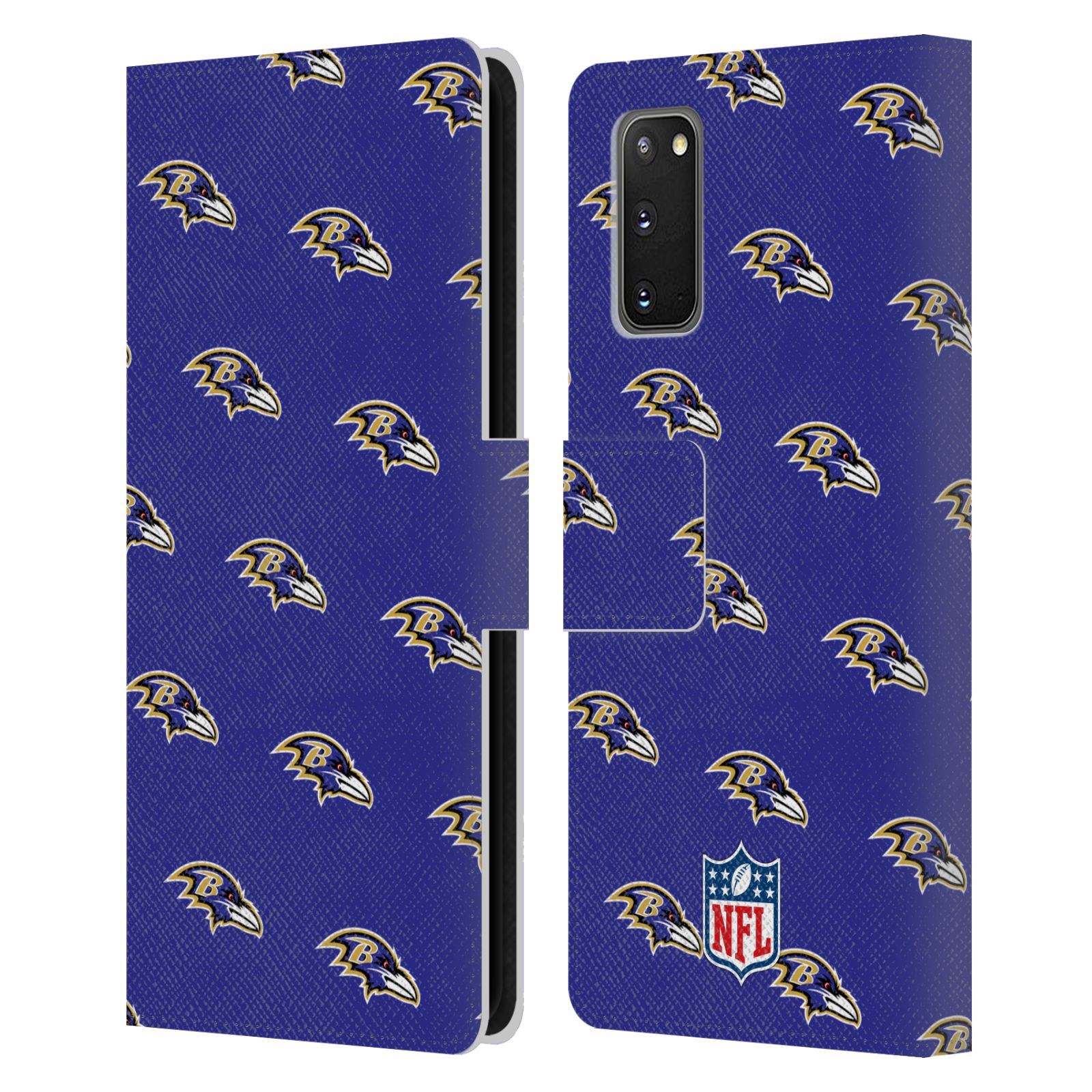 OFFICIAL NFL BALTIMORE RAVENS ARTWORK LEATHER BOOK CASE FOR SAMSUNG PHONES 1 - Picture 9 of 10