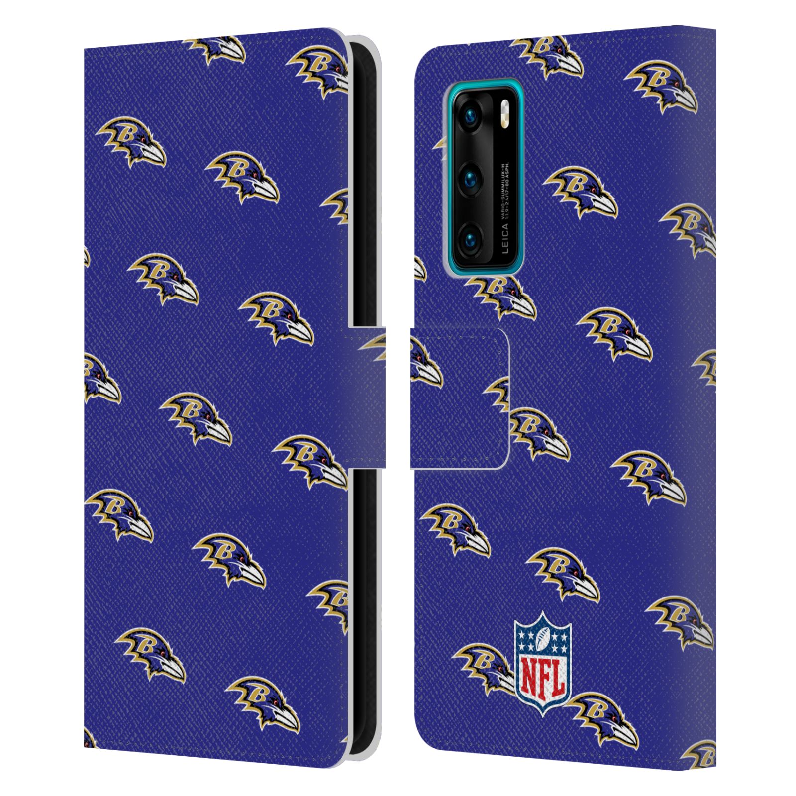 OFFICIAL NFL BALTIMORE RAVENS ARTWORK LEATHER BOOK CASE FOR HUAWEI PHONES 4 - Picture 9 of 10