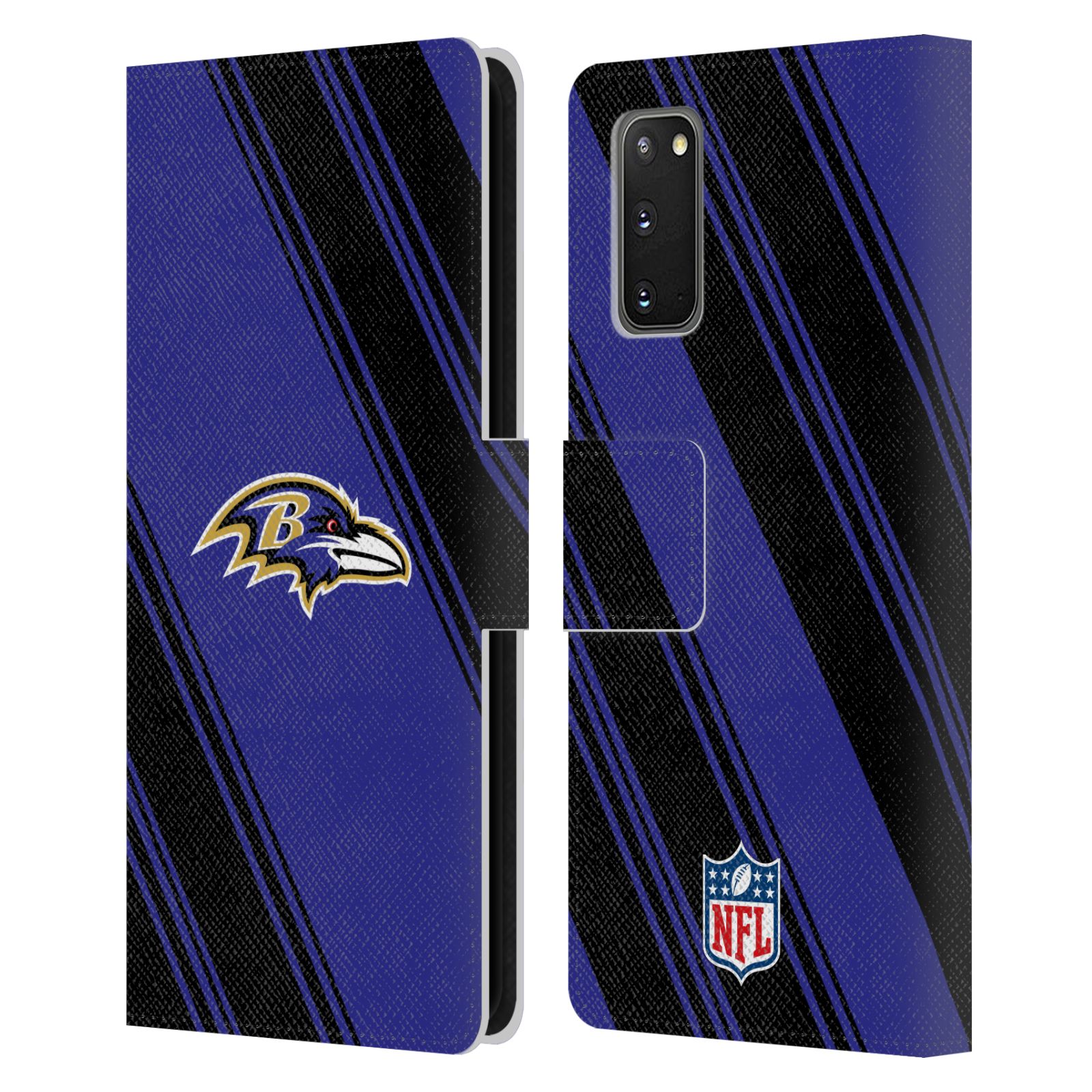 OFFICIAL NFL BALTIMORE RAVENS ARTWORK LEATHER BOOK CASE FOR SAMSUNG PHONES 1 - Picture 10 of 10