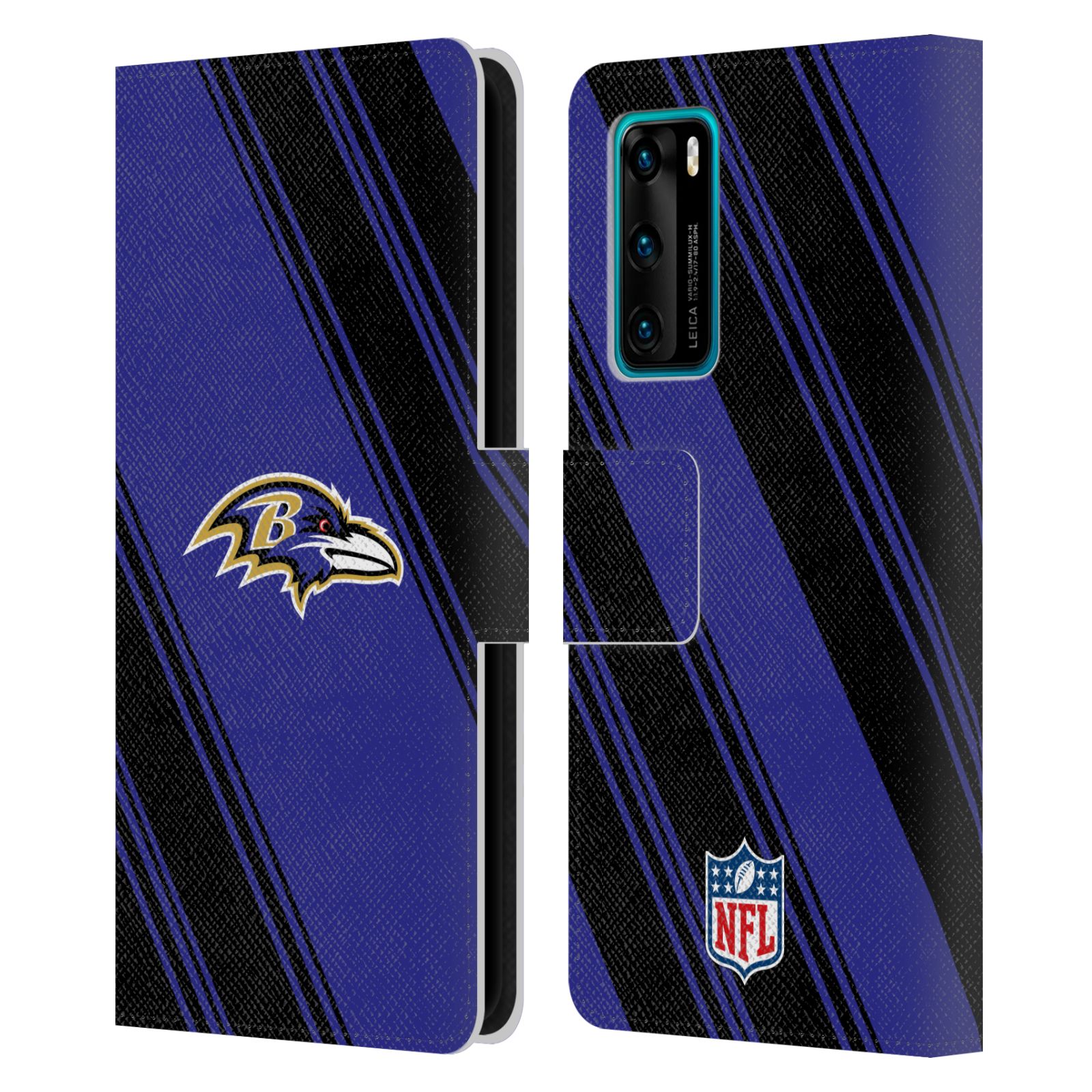 OFFICIAL NFL BALTIMORE RAVENS ARTWORK LEATHER BOOK CASE FOR HUAWEI PHONES 4 - Picture 10 of 10