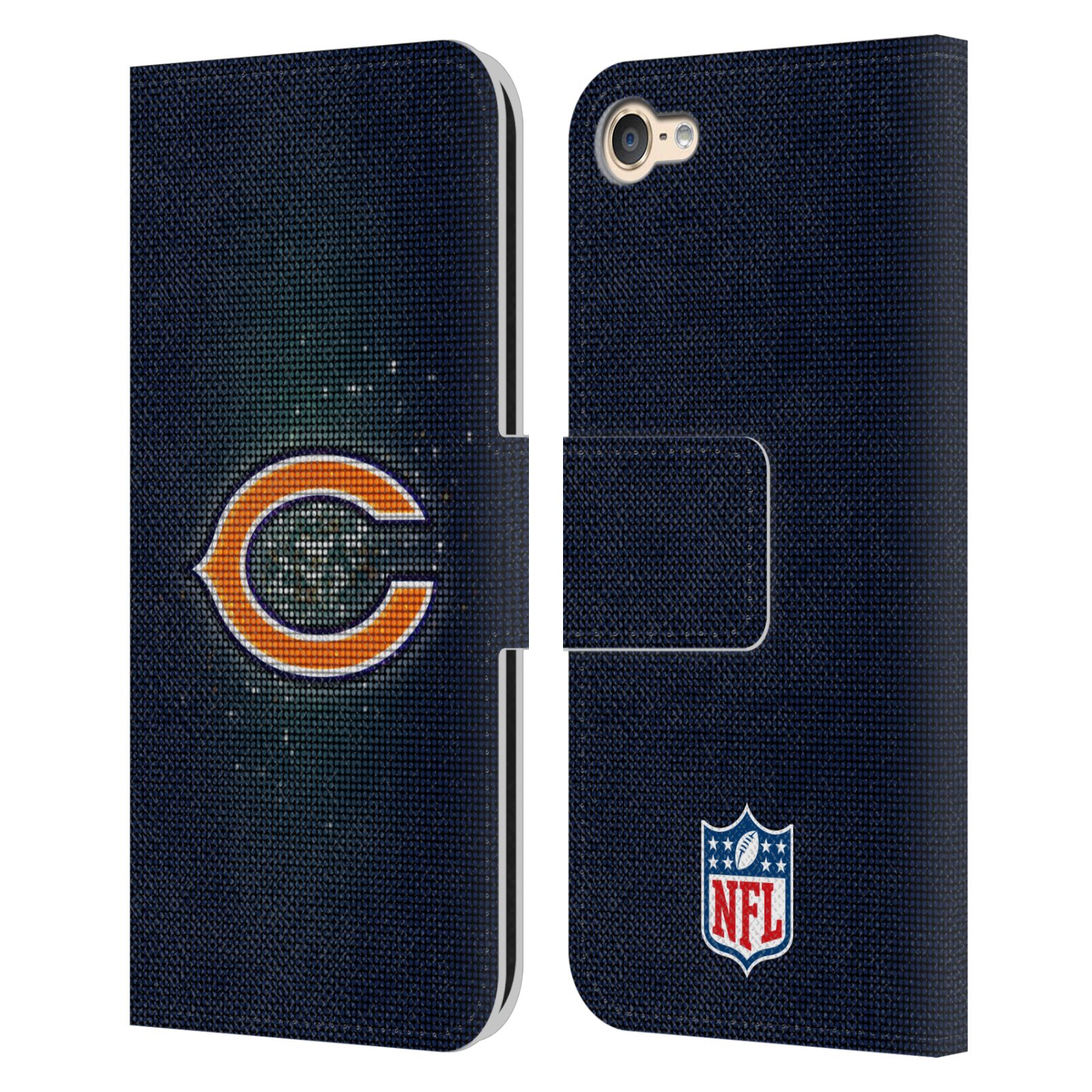 OFFICIAL NFL CHICAGO BEARS ARTWORK LEATHER BOOK CASE FOR APPLE iPOD TOUCH MP3 - Picture 7 of 10