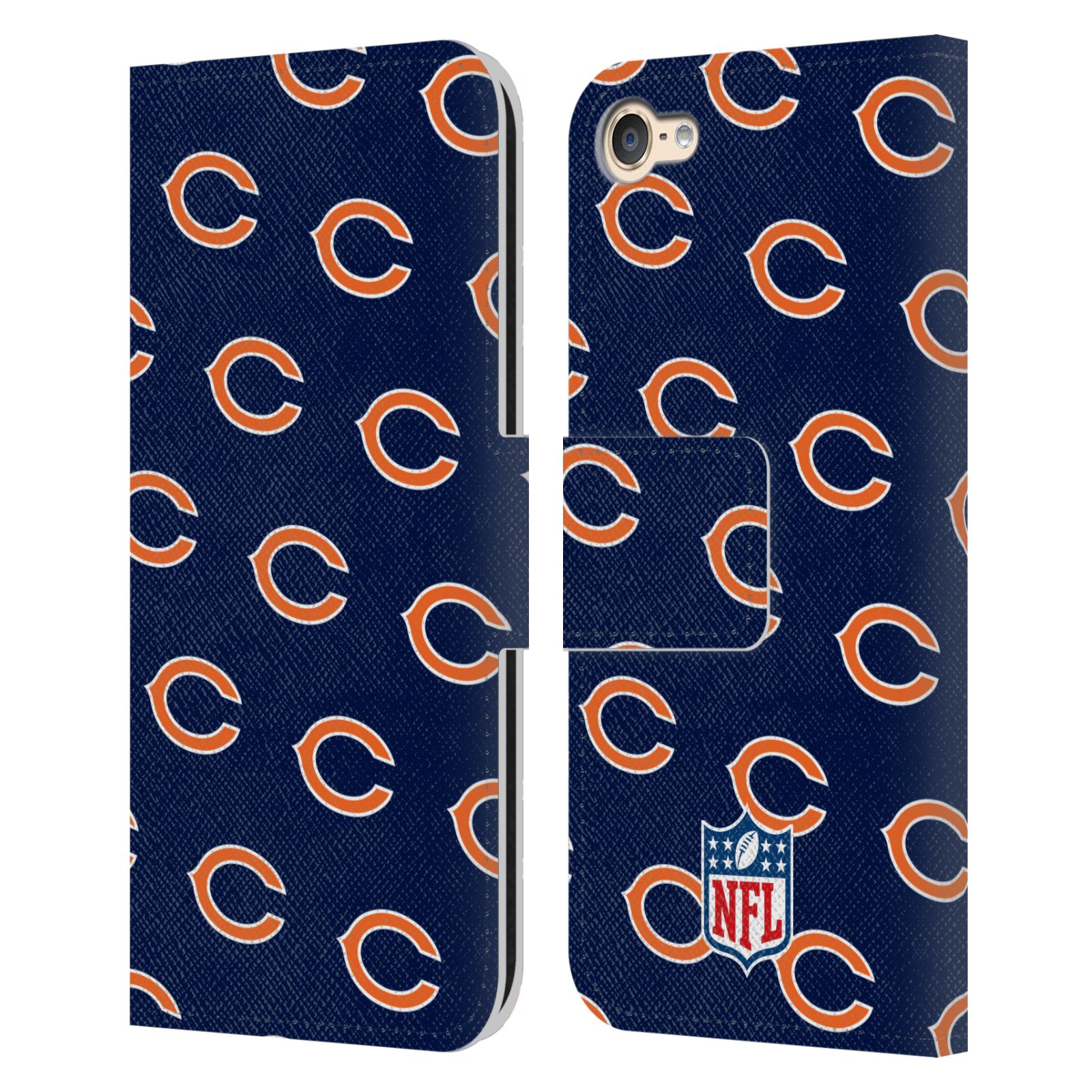 OFFICIAL NFL CHICAGO BEARS ARTWORK LEATHER BOOK CASE FOR APPLE iPOD TOUCH MP3 - Picture 9 of 10
