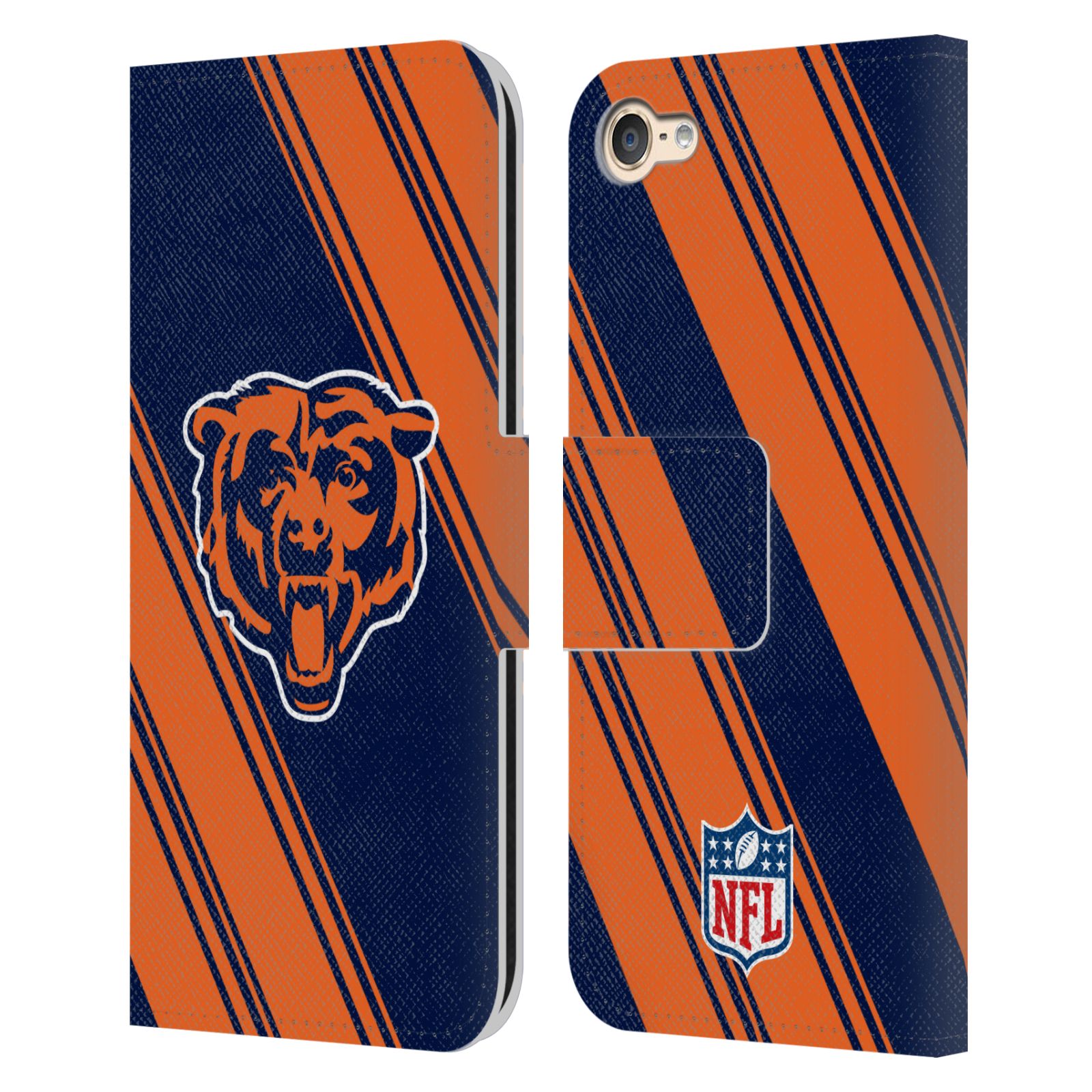 OFFICIAL NFL CHICAGO BEARS ARTWORK LEATHER BOOK CASE FOR APPLE iPOD TOUCH MP3 - Picture 10 of 10