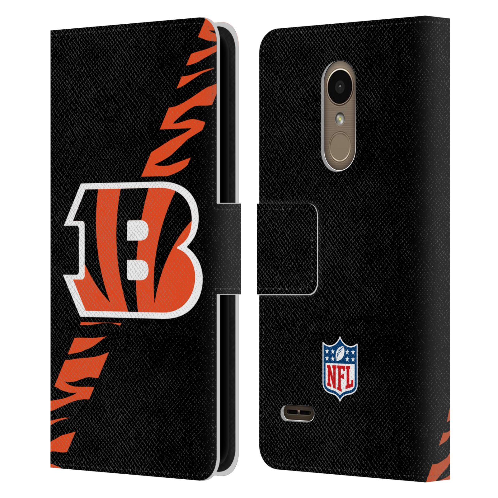 OFFICIAL NFL CINCINNATI BENGALS LOGO LEATHER BOOK WALLET CASE FOR LG PHONES 1 - Picture 7 of 7