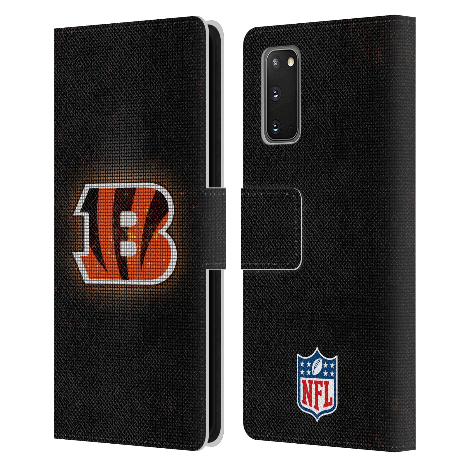 OFFICIAL NFL CINCINNATI BENGALS ARTWORK LEATHER BOOK CASE FOR SAMSUNG PHONES 1 - Picture 7 of 10
