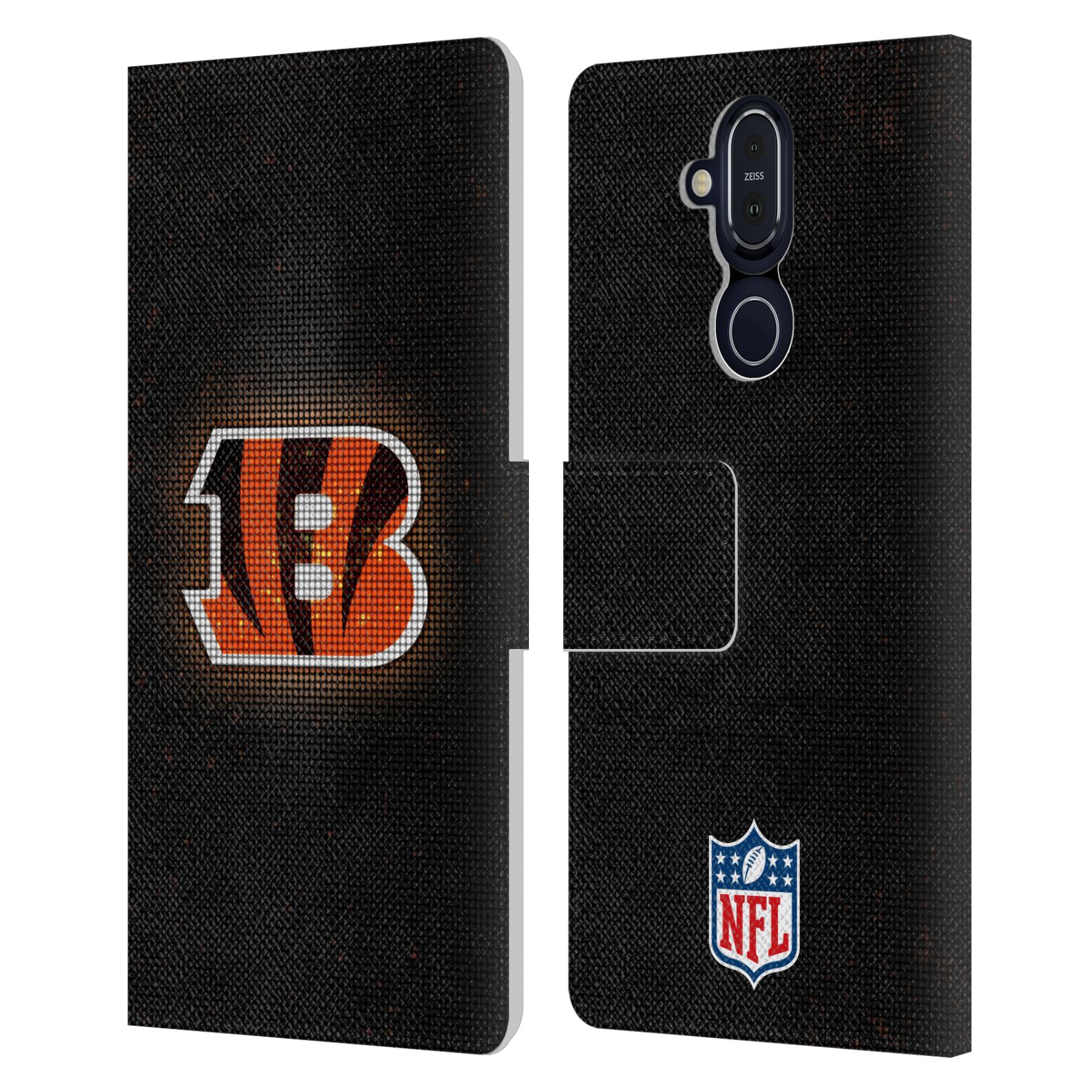 FUNDA OFICIAL DE CUERO PARA LIBROS DE ARTE DE OBRAS DE ARTE DE LA NFL CINCINNATI BENGALS PARA TELÉFONOS NOKIA - Imagen 7 de 10