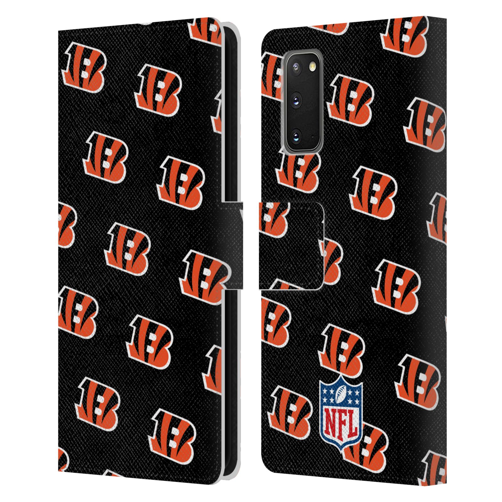 OFFICIAL NFL CINCINNATI BENGALS ARTWORK LEATHER BOOK CASE FOR SAMSUNG PHONES 1 - Picture 9 of 10