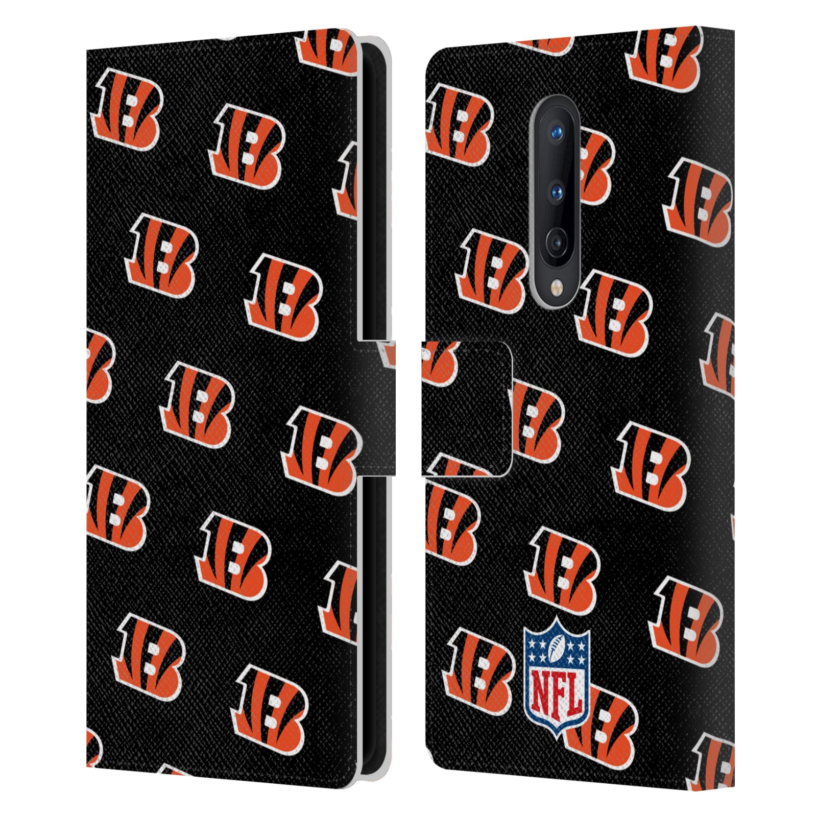 OFFICIAL NFL CINCINNATI BENGALS ARTWORK LEATHER BOOK CASE FOR ONEPLUS PHONES - Picture 9 of 10