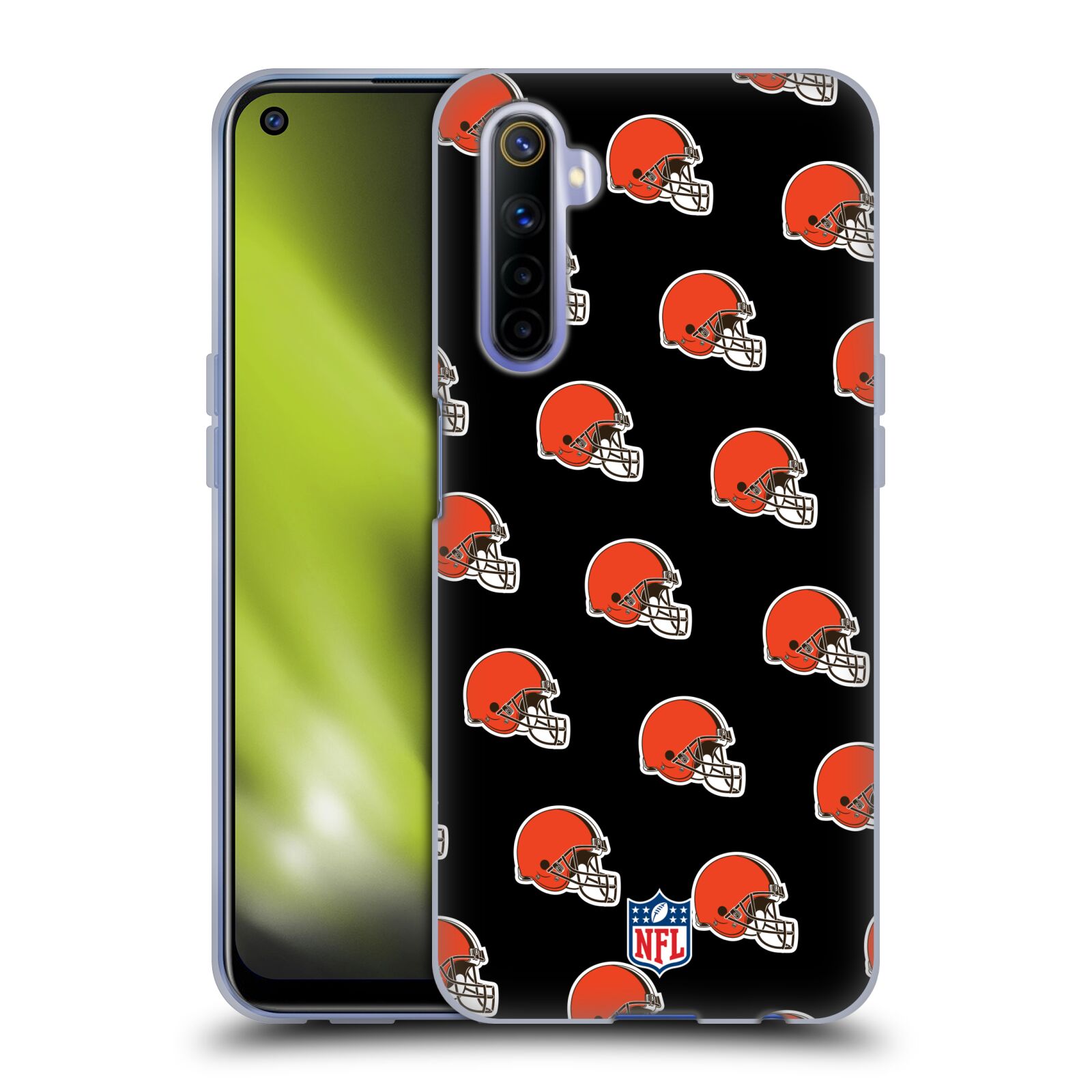 FUNDA DE GEL OFICIAL DE OBRAS DE ARTE CLEVELAND BROWNS DE LA NFL PARA TELÉFONOS REALME - Imagen 10 de 11