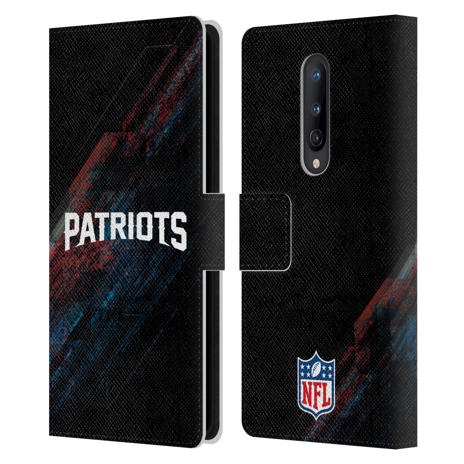OFFICIAL NFL NEW ENGLAND PATRIOTS LOGO LEATHER BOOK CASE FOR ONEPLUS PHONES - Picture 7 of 13