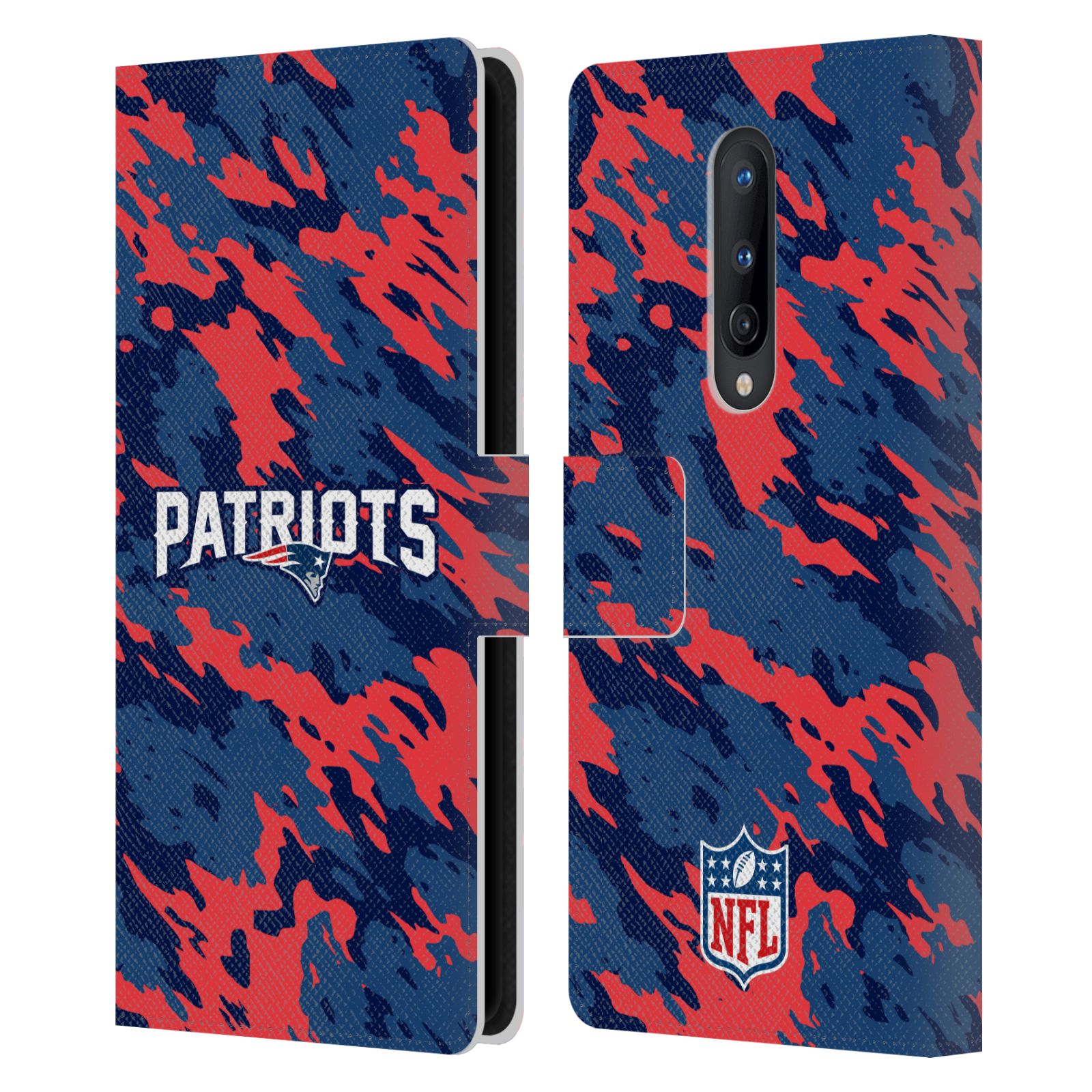 OFFICIAL NFL NEW ENGLAND PATRIOTS LOGO LEATHER BOOK CASE FOR ONEPLUS PHONES - Picture 8 of 13