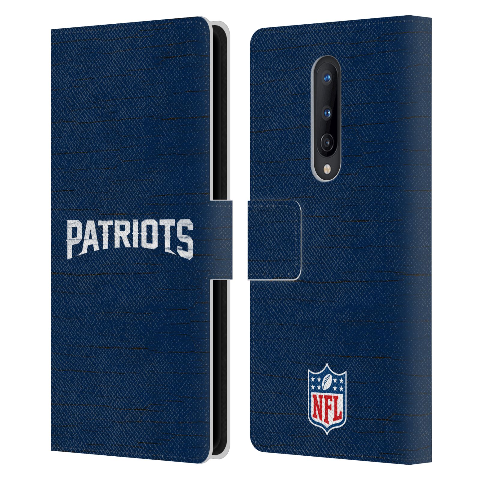 OFFICIAL NFL NEW ENGLAND PATRIOTS LOGO LEATHER BOOK CASE FOR ONEPLUS PHONES - Picture 9 of 13