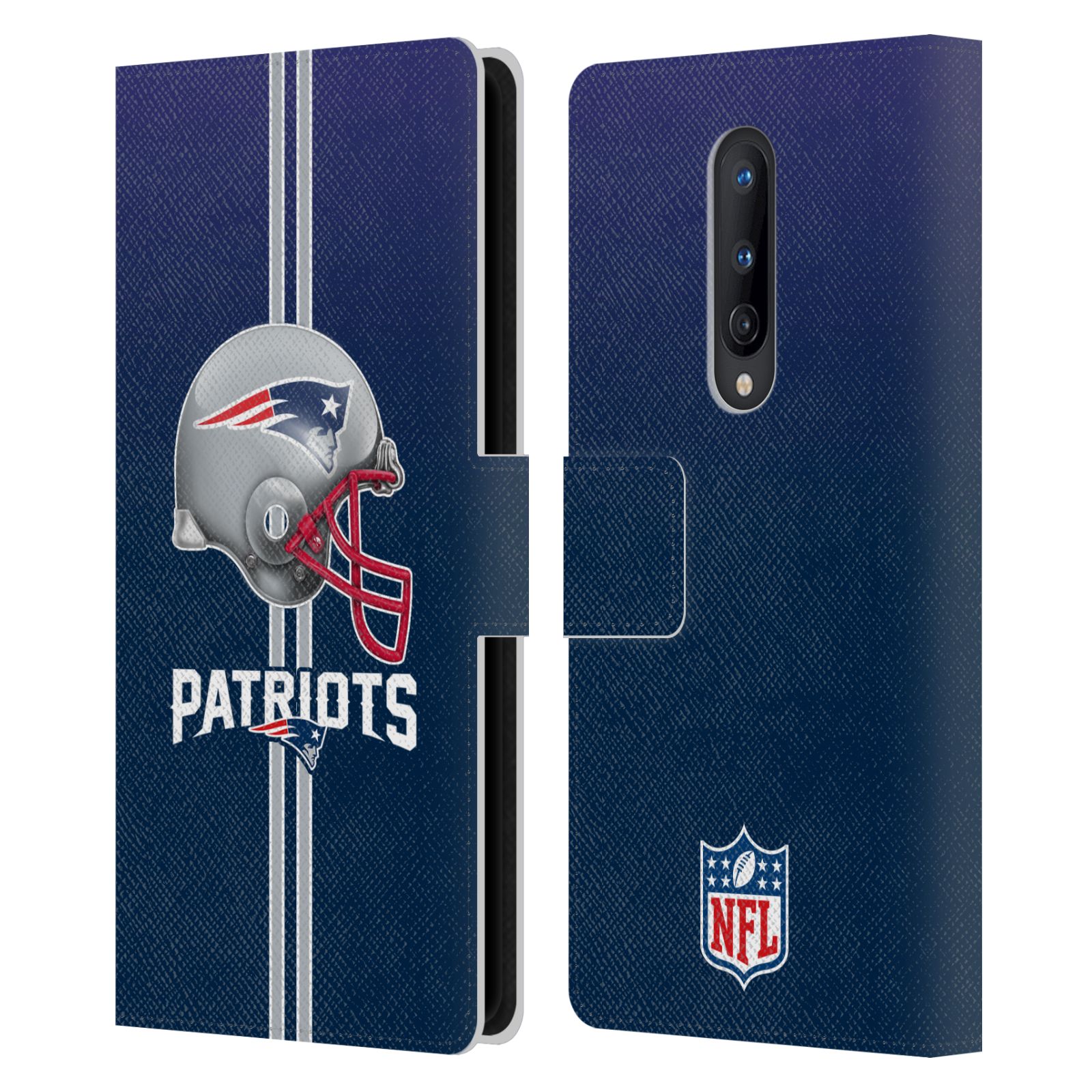 OFFICIAL NFL NEW ENGLAND PATRIOTS LOGO LEATHER BOOK CASE FOR ONEPLUS PHONES - Picture 11 of 13
