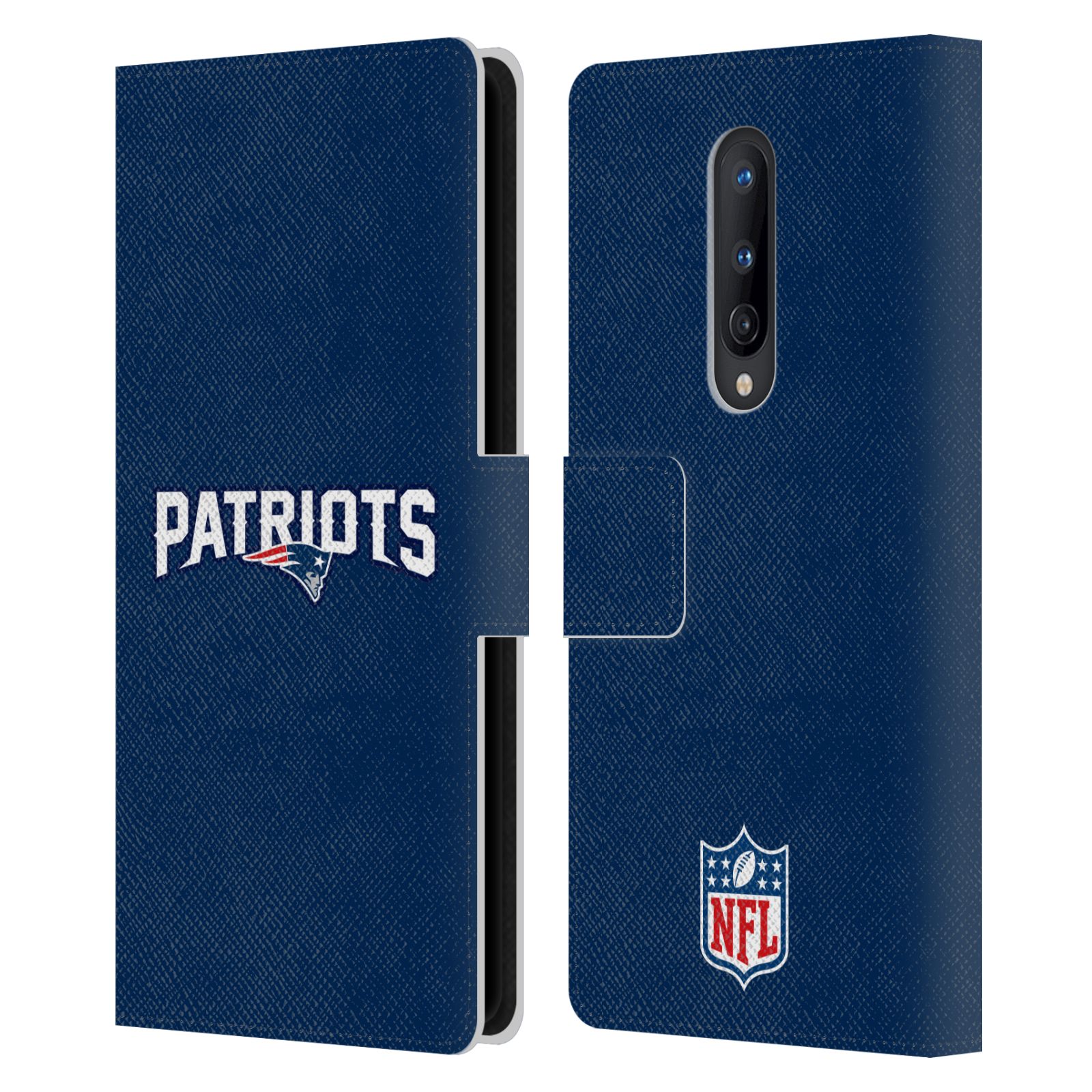 OFFICIAL NFL NEW ENGLAND PATRIOTS LOGO LEATHER BOOK CASE FOR ONEPLUS PHONES - Picture 12 of 13