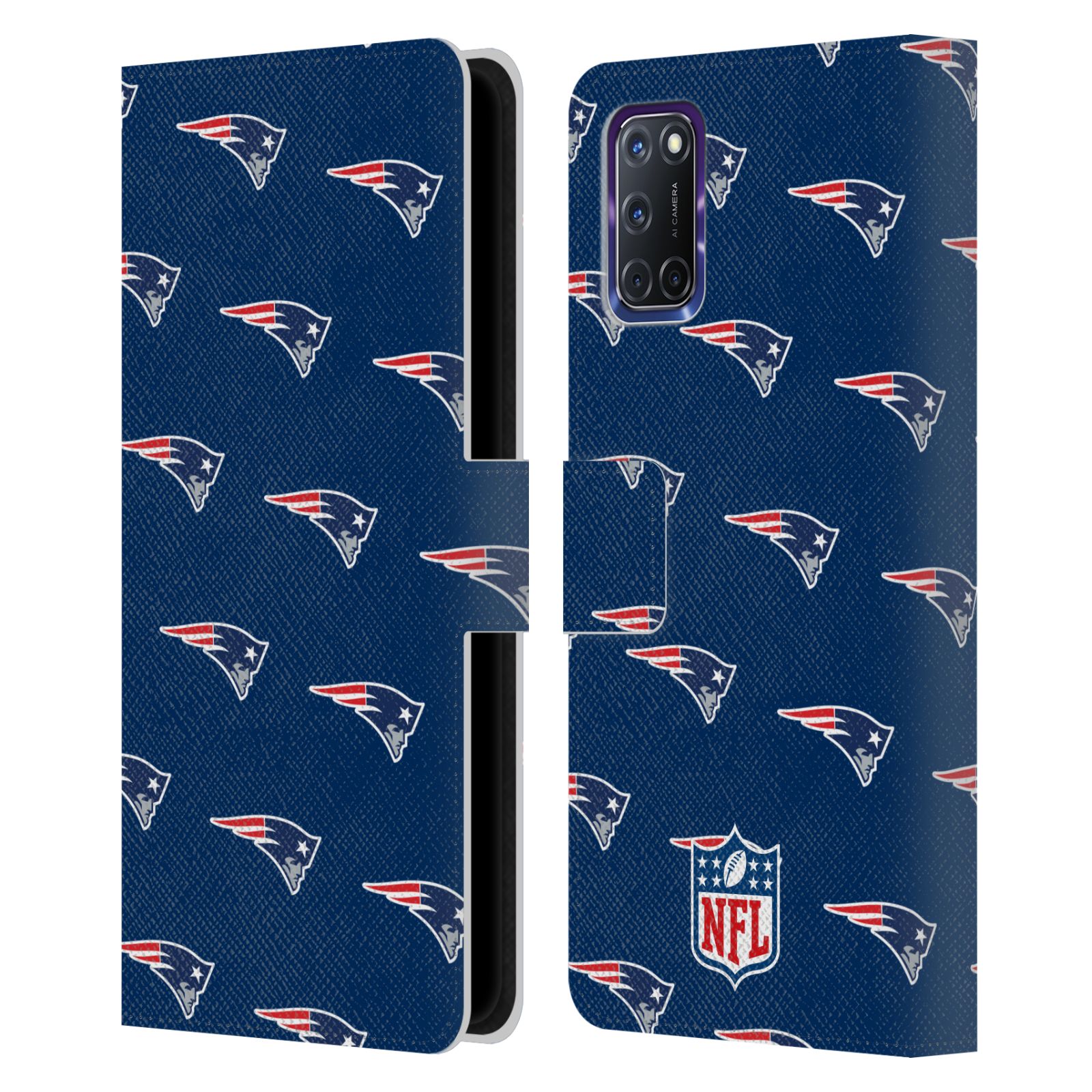 NFL NEW ENGLAND PATRIOTS ARTWORK LEATHER BOOK WALLET CASE COVER FOR OPPO PHONES - 第 9/10 張圖片
