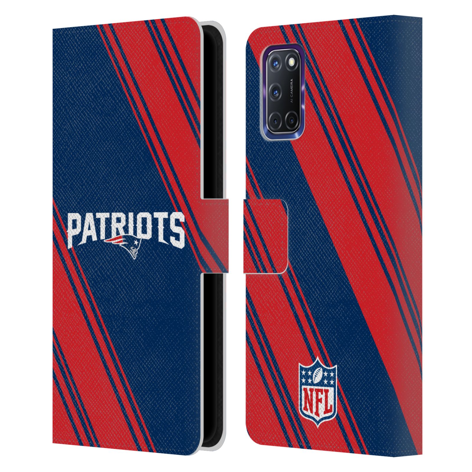 NFL NEW ENGLAND PATRIOTS ARTWORK LEATHER BOOK WALLET CASE COVER FOR OPPO PHONES - 第 10/10 張圖片