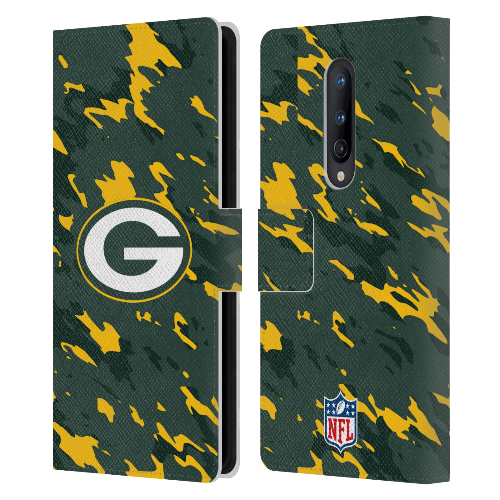 OFFICIAL NFL GREEN BAY PACKERS LOGO LEATHER BOOK WALLET CASE FOR ONEPLUS PHONES - Picture 8 of 13
