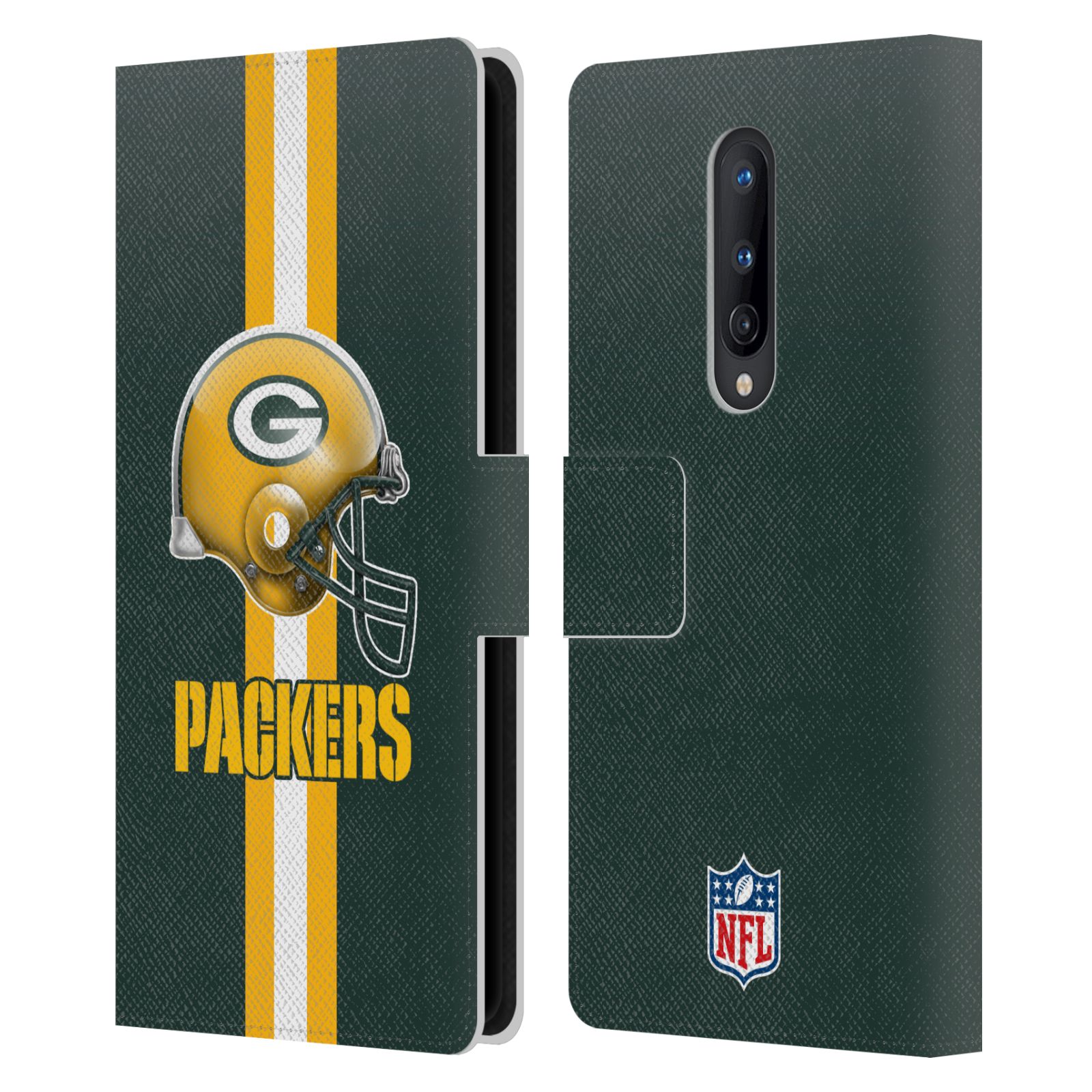OFFICIAL NFL GREEN BAY PACKERS LOGO LEATHER BOOK WALLET CASE FOR ONEPLUS PHONES - Picture 11 of 13