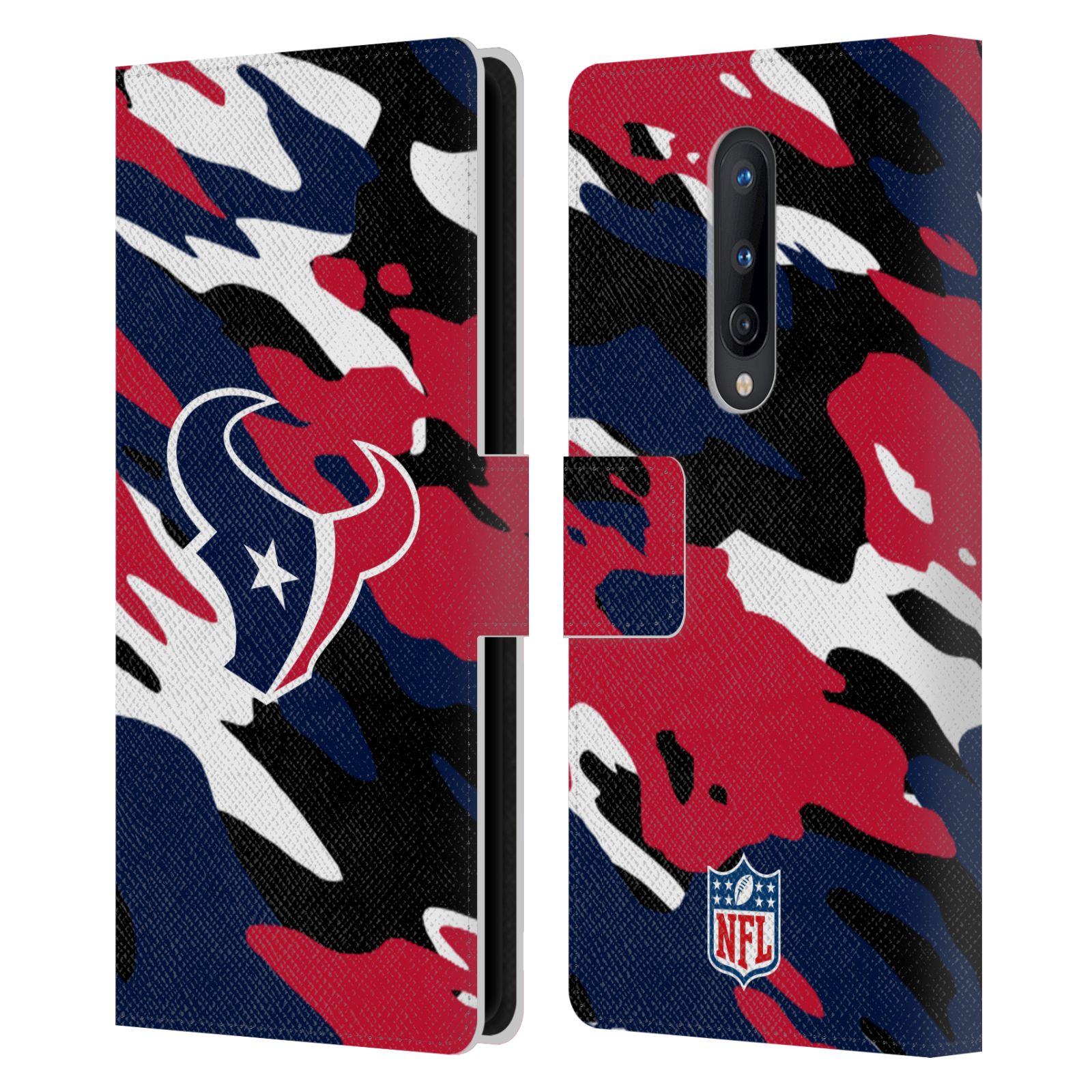 OFFICIAL NFL HOUSTON TEXANS LOGO LEATHER BOOK WALLET CASE FOR ONEPLUS PHONES - Picture 8 of 13