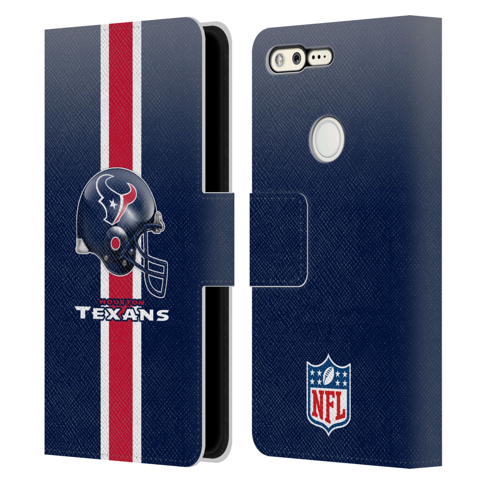 OFFICIAL NFL HOUSTON TEXANS LOGO LEATHER BOOK WALLET CASE FOR GOOGLE PHONES - Picture 11 of 13