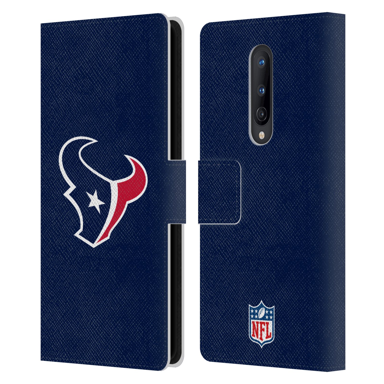 OFFICIAL NFL HOUSTON TEXANS LOGO LEATHER BOOK WALLET CASE FOR ONEPLUS PHONES - Picture 12 of 13