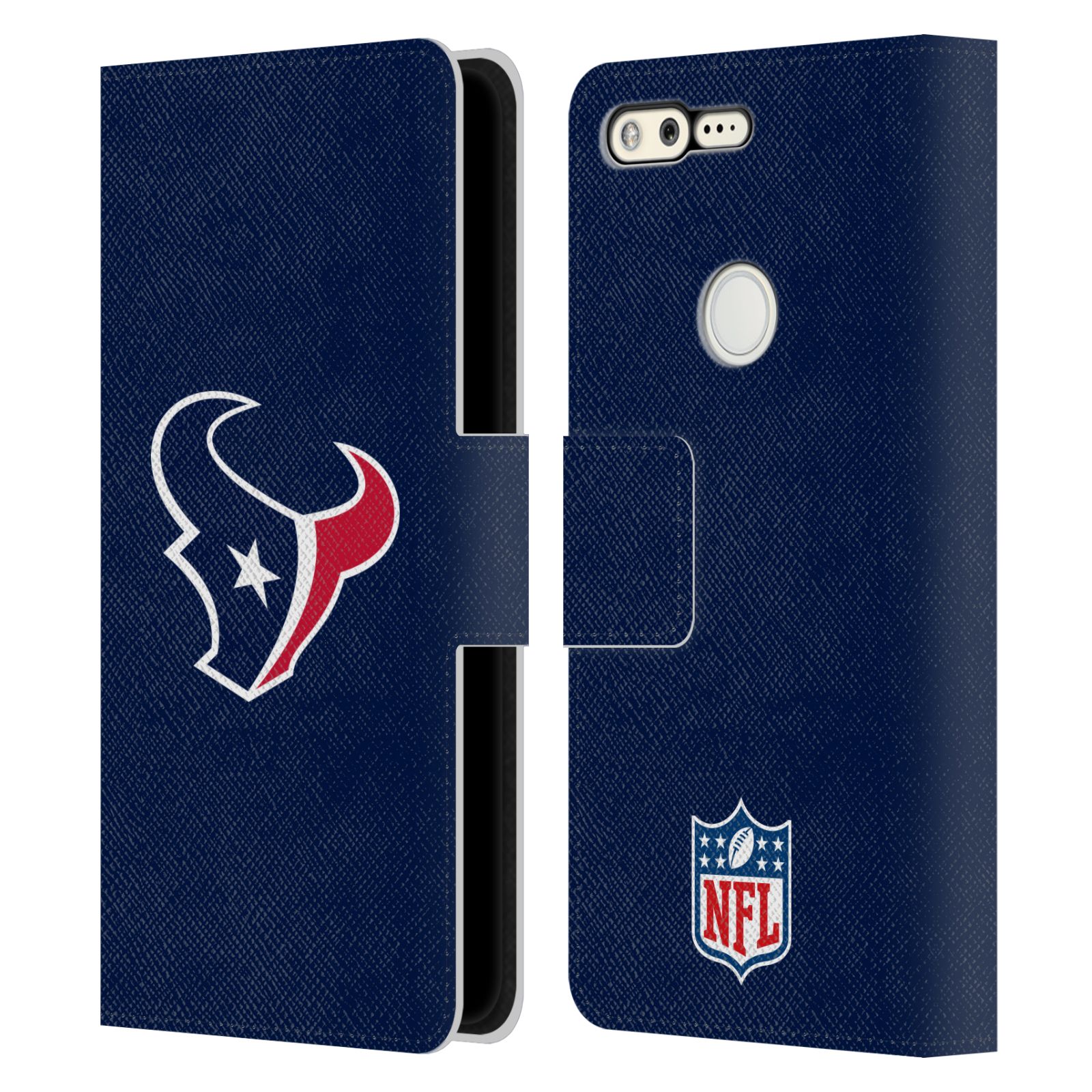 OFFICIAL NFL HOUSTON TEXANS LOGO LEATHER BOOK WALLET CASE FOR GOOGLE PHONES - Picture 12 of 13