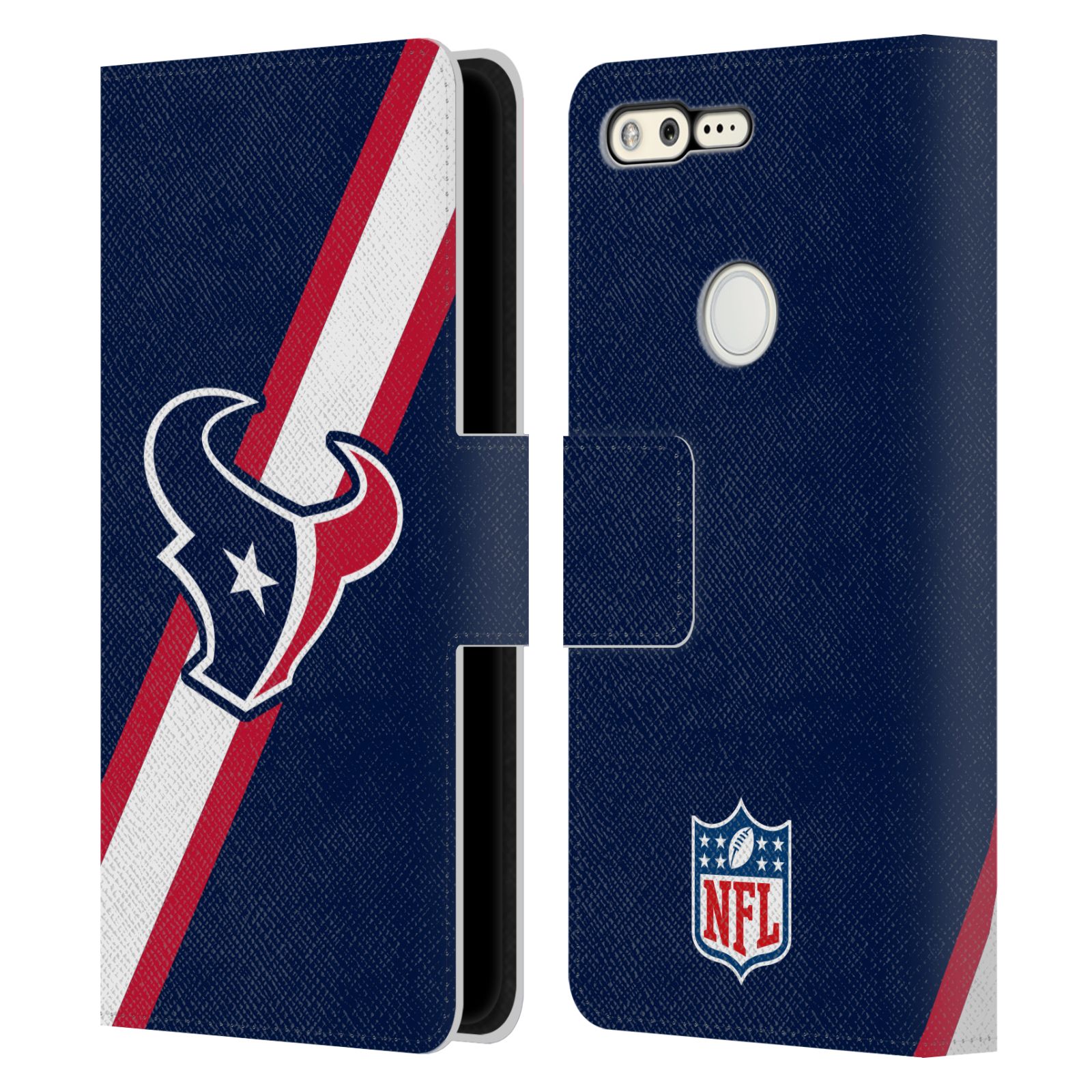 OFFICIAL NFL HOUSTON TEXANS LOGO LEATHER BOOK WALLET CASE FOR GOOGLE PHONES - Picture 13 of 13