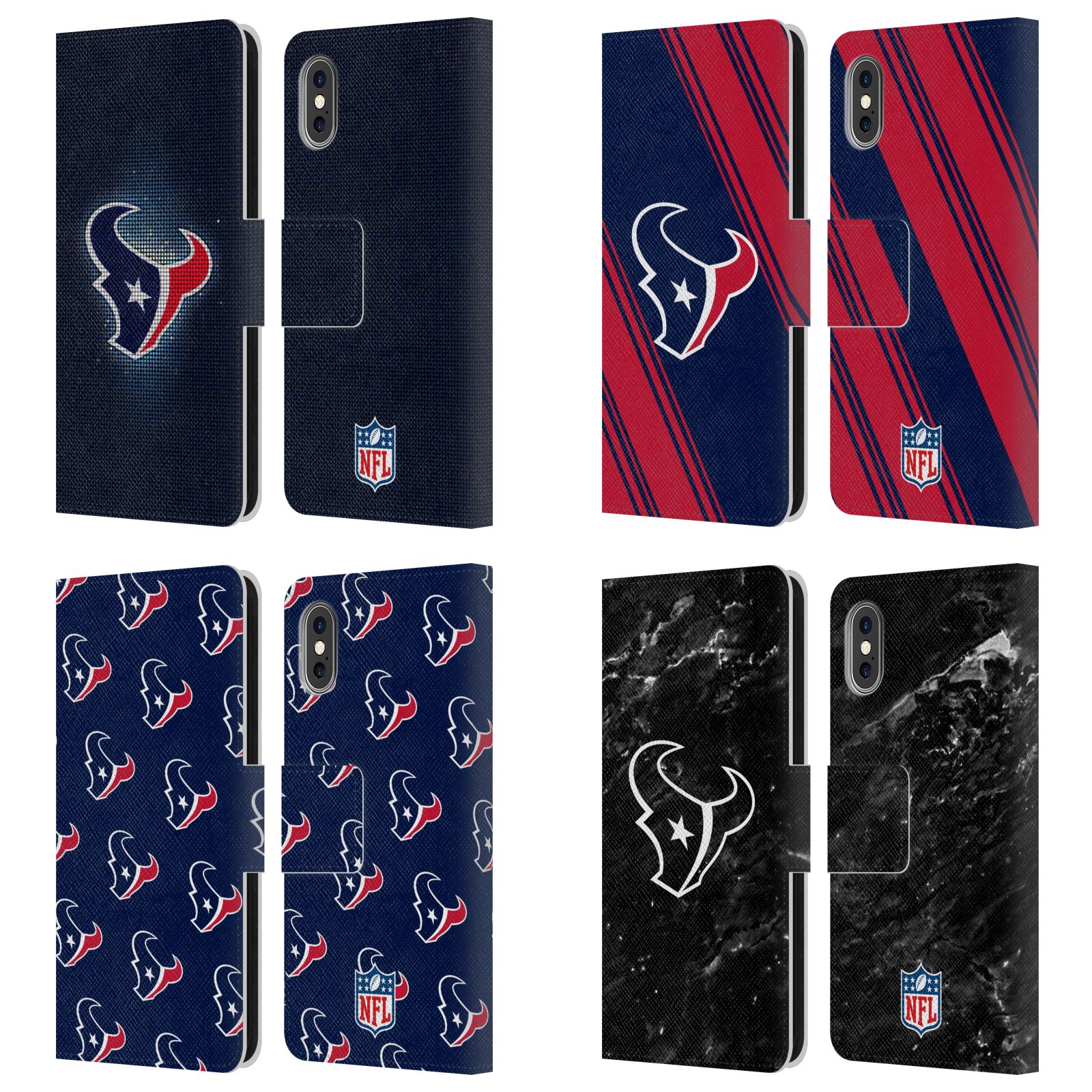 NFL 2017/18 HOUSTON TEXANS LEATHER BOOK WALLET CASE FOR APPLE iPHONE ...