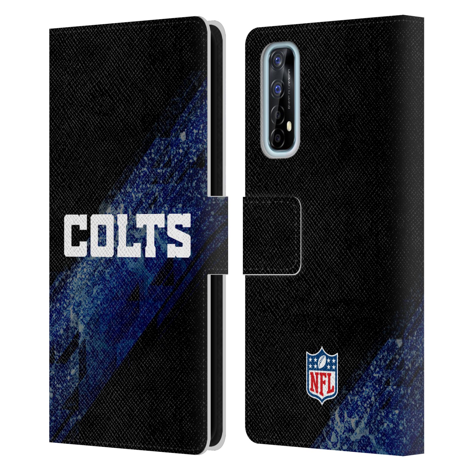 OFFICIAL NFL INDIANAPOLIS COLTS LOGO LEATHER BOOK WALLET CASE FOR REALME PHONES - Picture 7 of 13