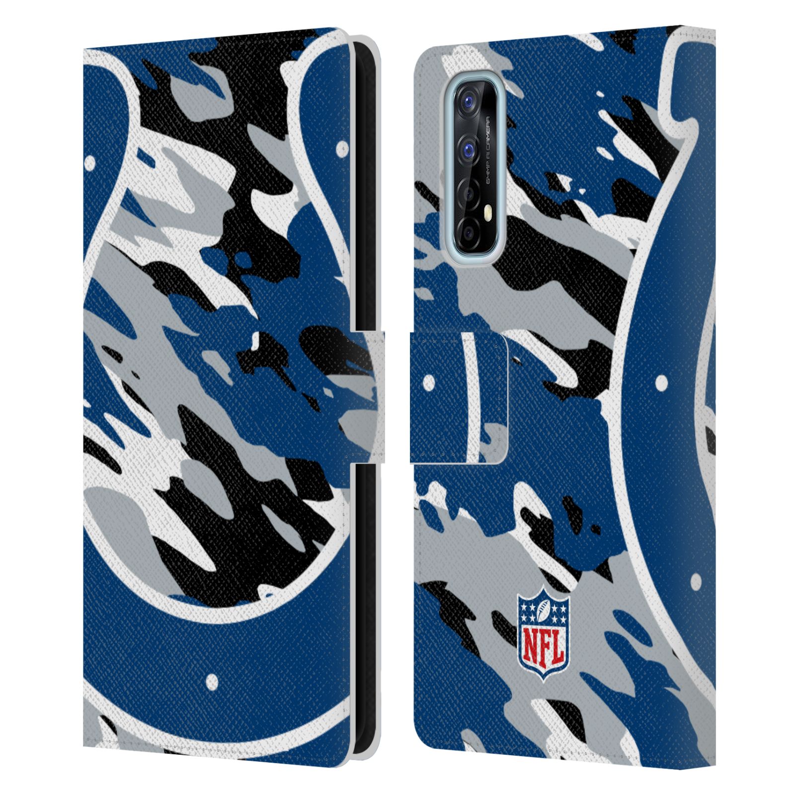 OFFICIAL NFL INDIANAPOLIS COLTS LOGO LEATHER BOOK WALLET CASE FOR REALME PHONES - Picture 8 of 13