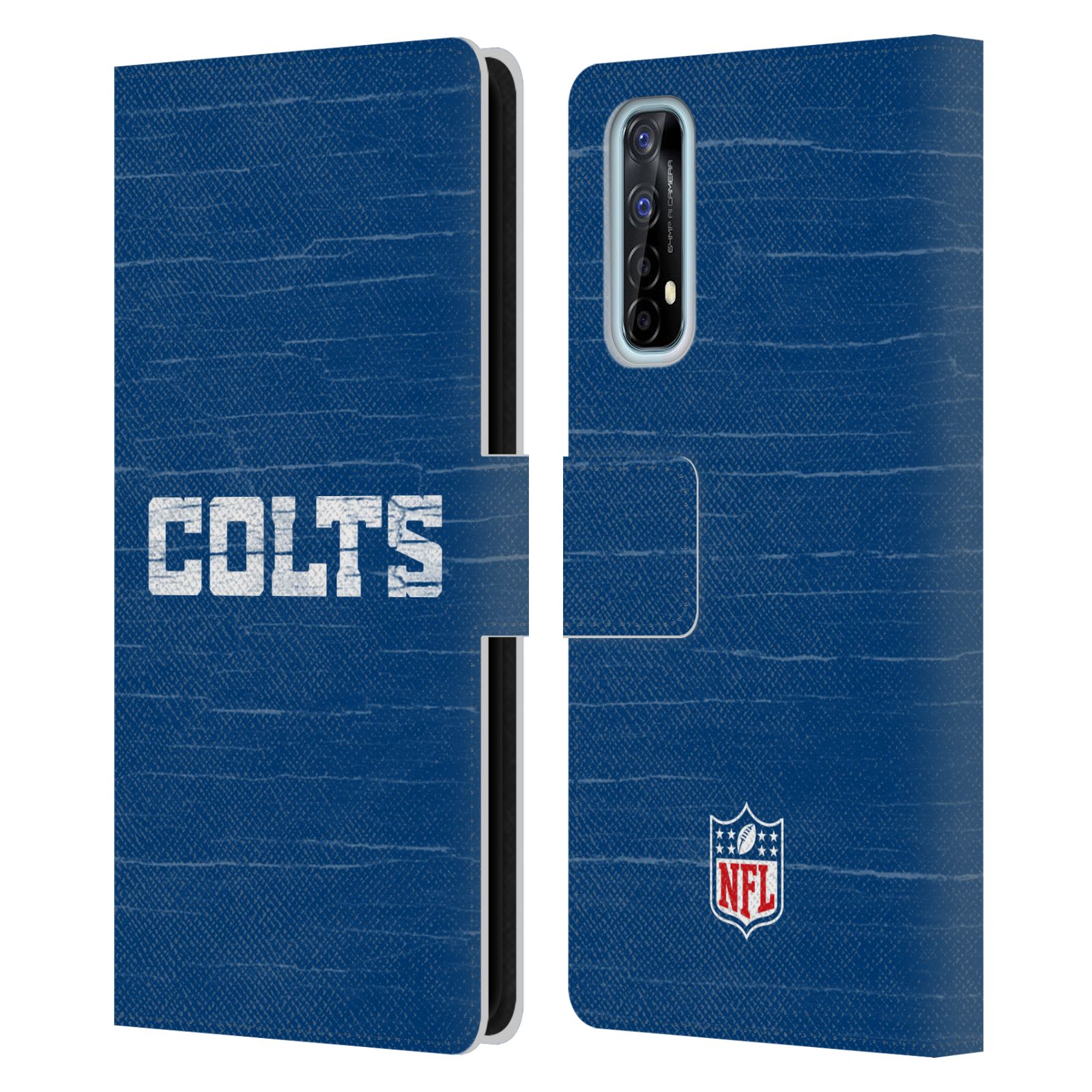 OFFICIAL NFL INDIANAPOLIS COLTS LOGO LEATHER BOOK WALLET CASE FOR REALME PHONES - Picture 9 of 13