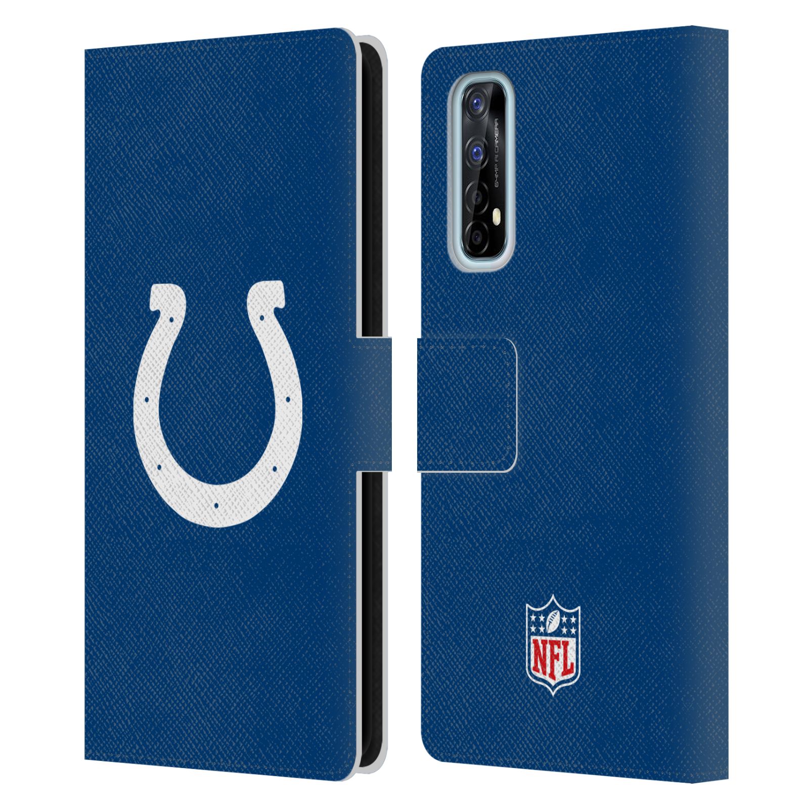 OFFICIAL NFL INDIANAPOLIS COLTS LOGO LEATHER BOOK WALLET CASE FOR REALME PHONES - Picture 12 of 13