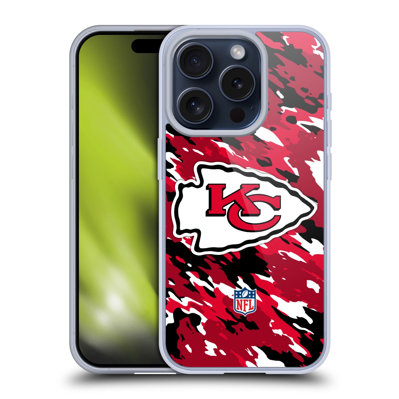 OFFICIAL NFL KANSAS CITY CHIEFS LOGO SOFT GEL CASE FOR APPLE iPHONE PHONES