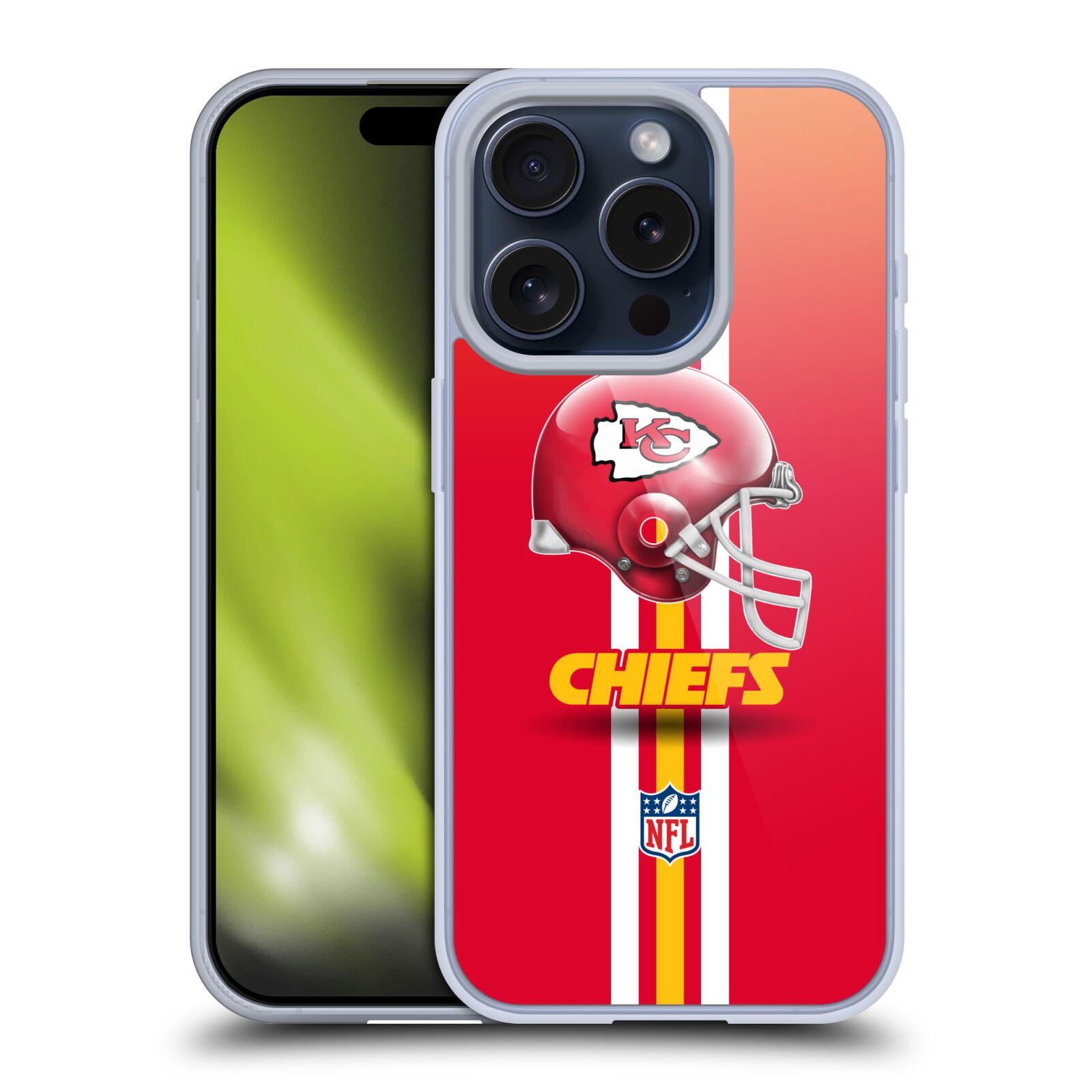 OFFICIAL NFL KANSAS CITY CHIEFS LOGO SOFT GEL CASE FOR APPLE iPHONE PHONES