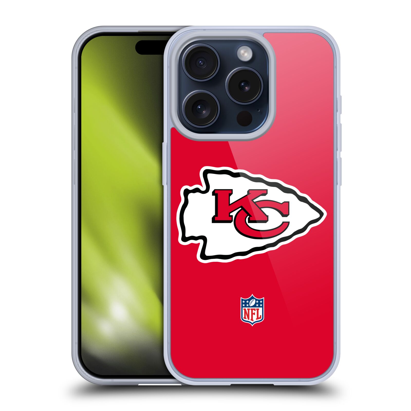 OFFICIAL NFL KANSAS CITY CHIEFS LOGO SOFT GEL CASE FOR APPLE iPHONE PHONES