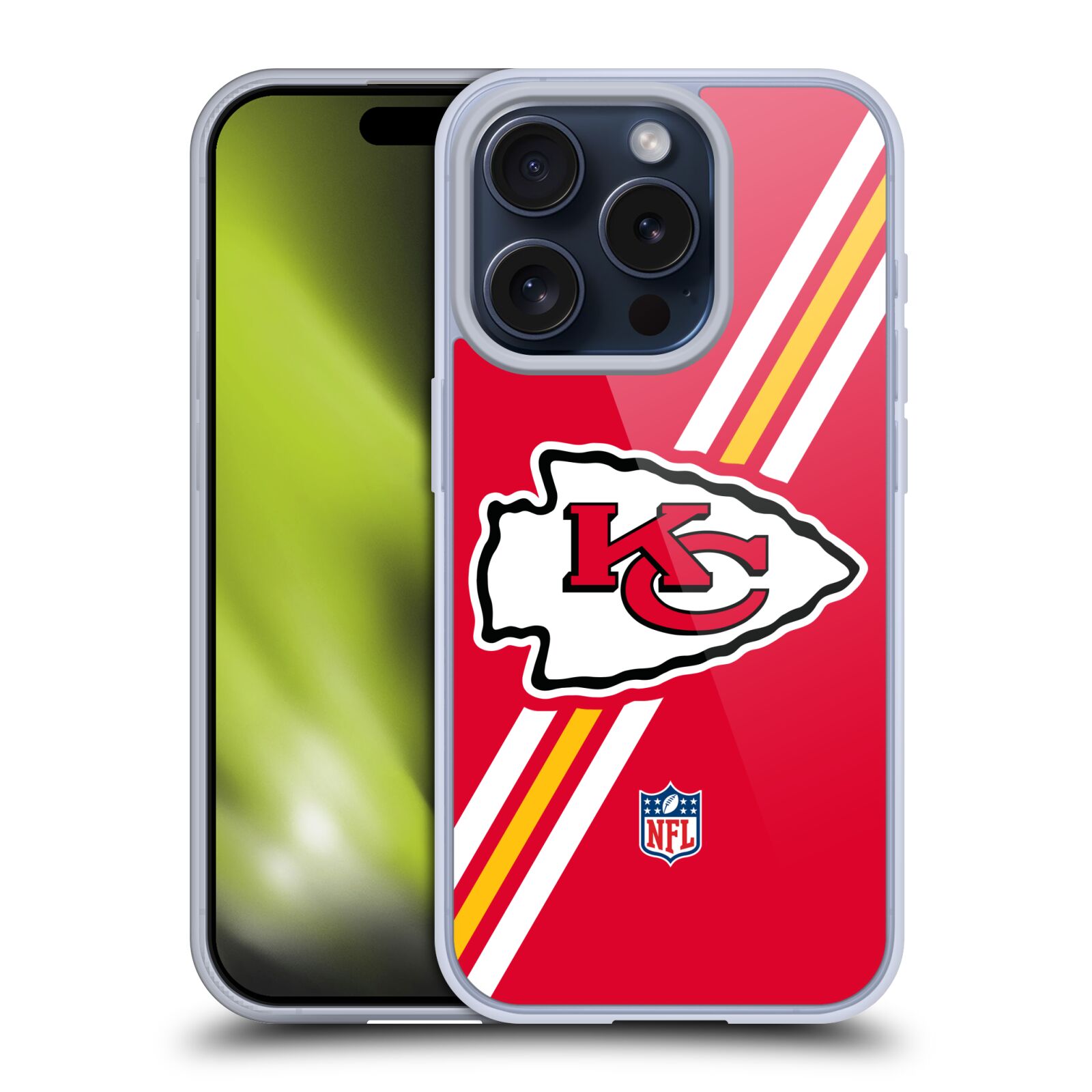 OFFICIAL NFL KANSAS CITY CHIEFS LOGO SOFT GEL CASE FOR APPLE iPHONE PHONES