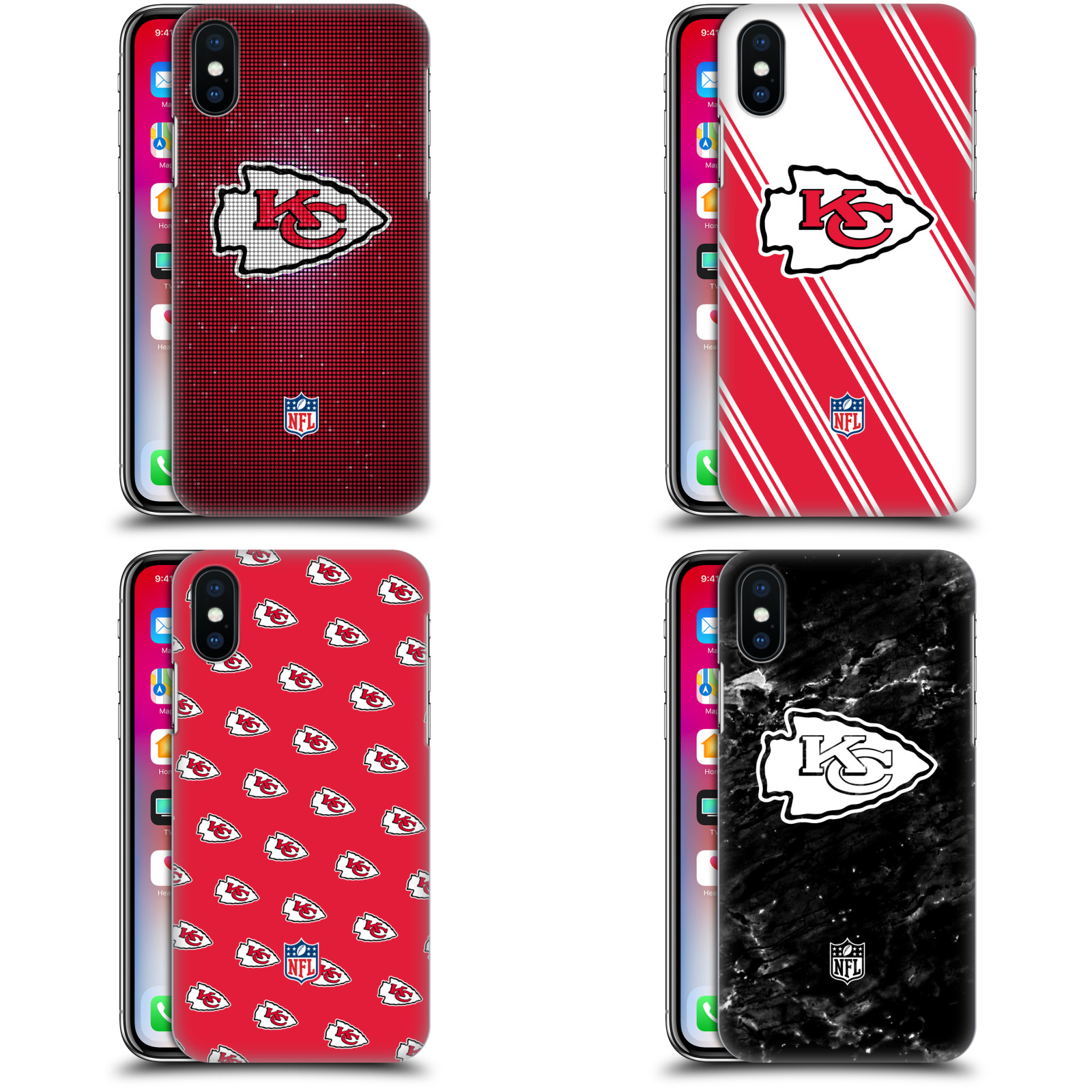 OFFICIAL NFL 2017/18 KANSAS CITY CHIEFS HARD BACK CASE FOR APPLE iPHONE