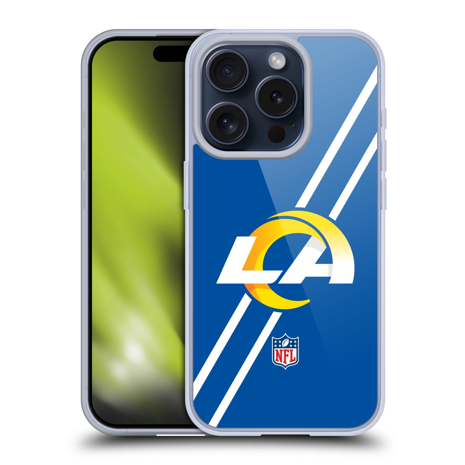 NFL LOS ANGELES RAMS LOGO GEL CASE COMPATIBLE WITH APPLE iPHONE PHONES & MAGSAFE