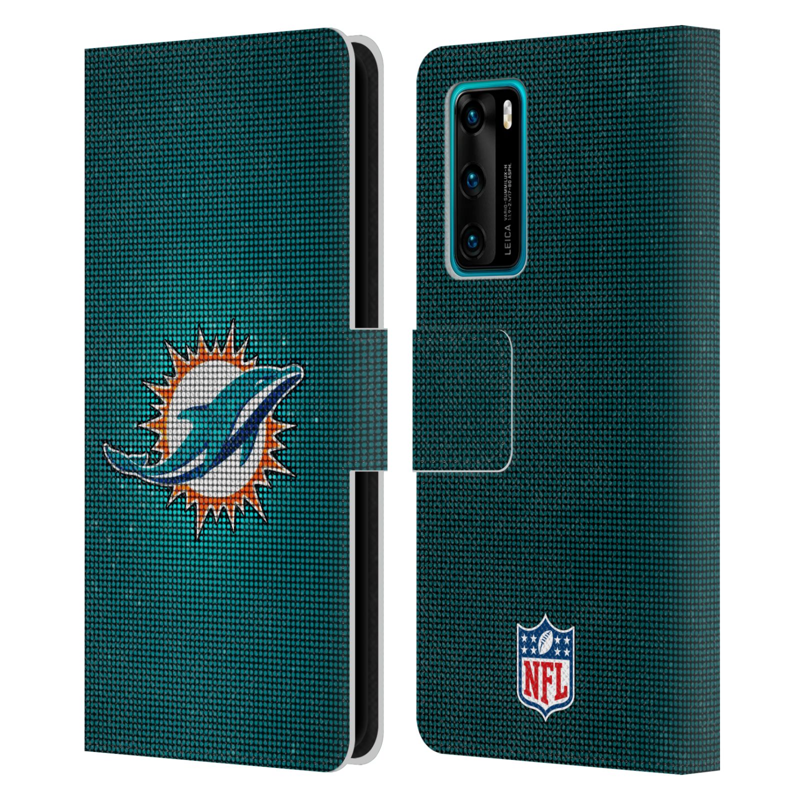 OFFICIAL NFL MIAMI DOLPHINS ARTWORK LEATHER BOOK CASE FOR HUAWEI PHONES - Picture 7 of 10